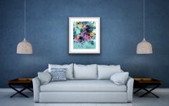 Jo Haran, Essenza floreale, Pittura originale floreale colorata, Arte accessibile