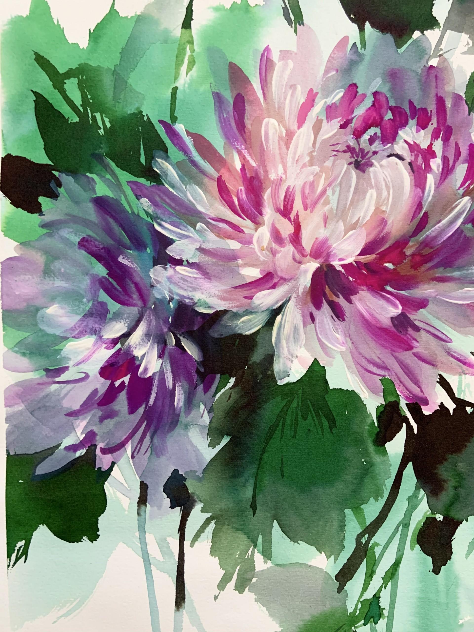 Drenched Chrysanthemums For Sale 1