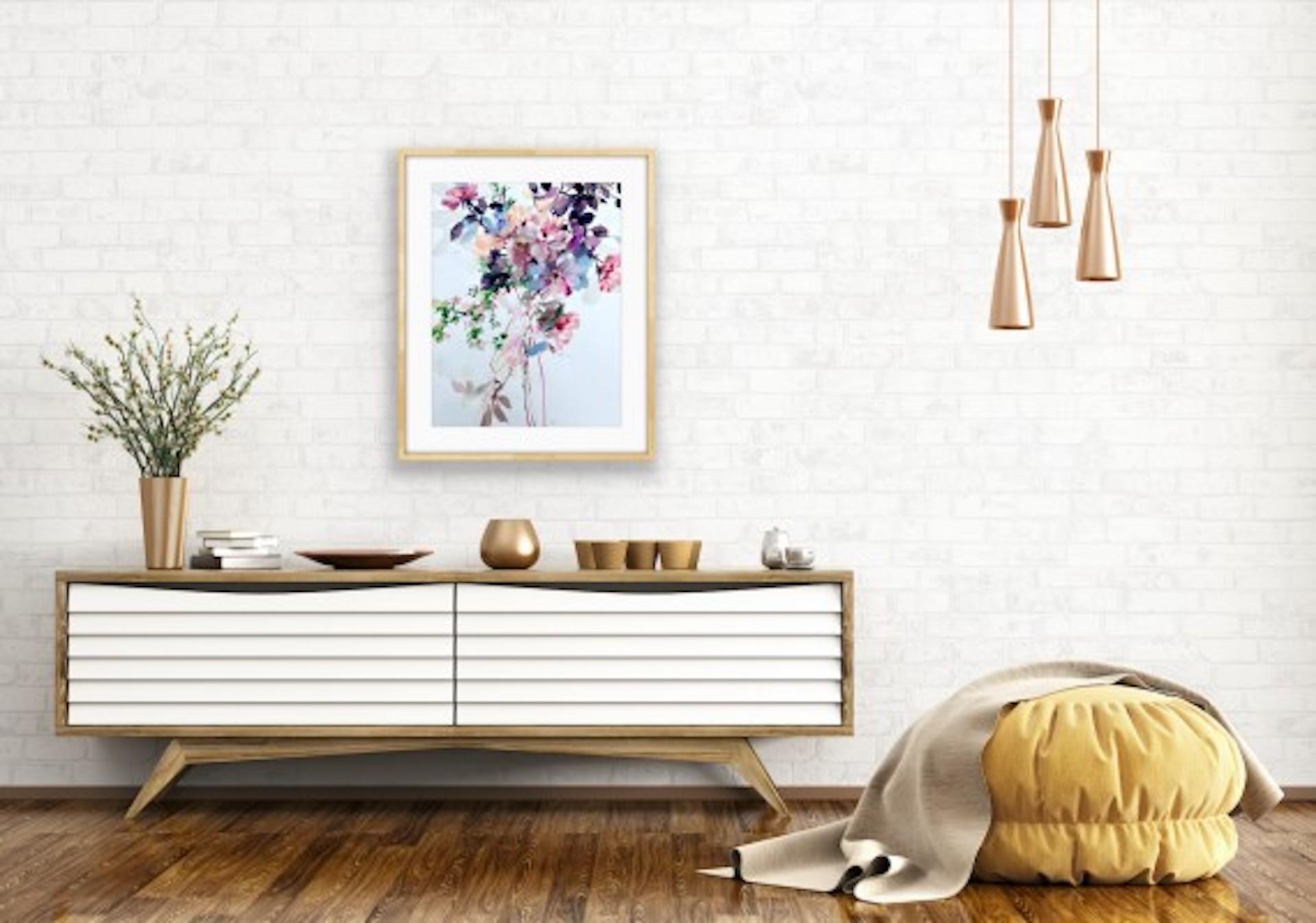 Jo Haran, Soft Blooms on Stems, Original Still Life Floral Art, Affordable Art For Sale 3