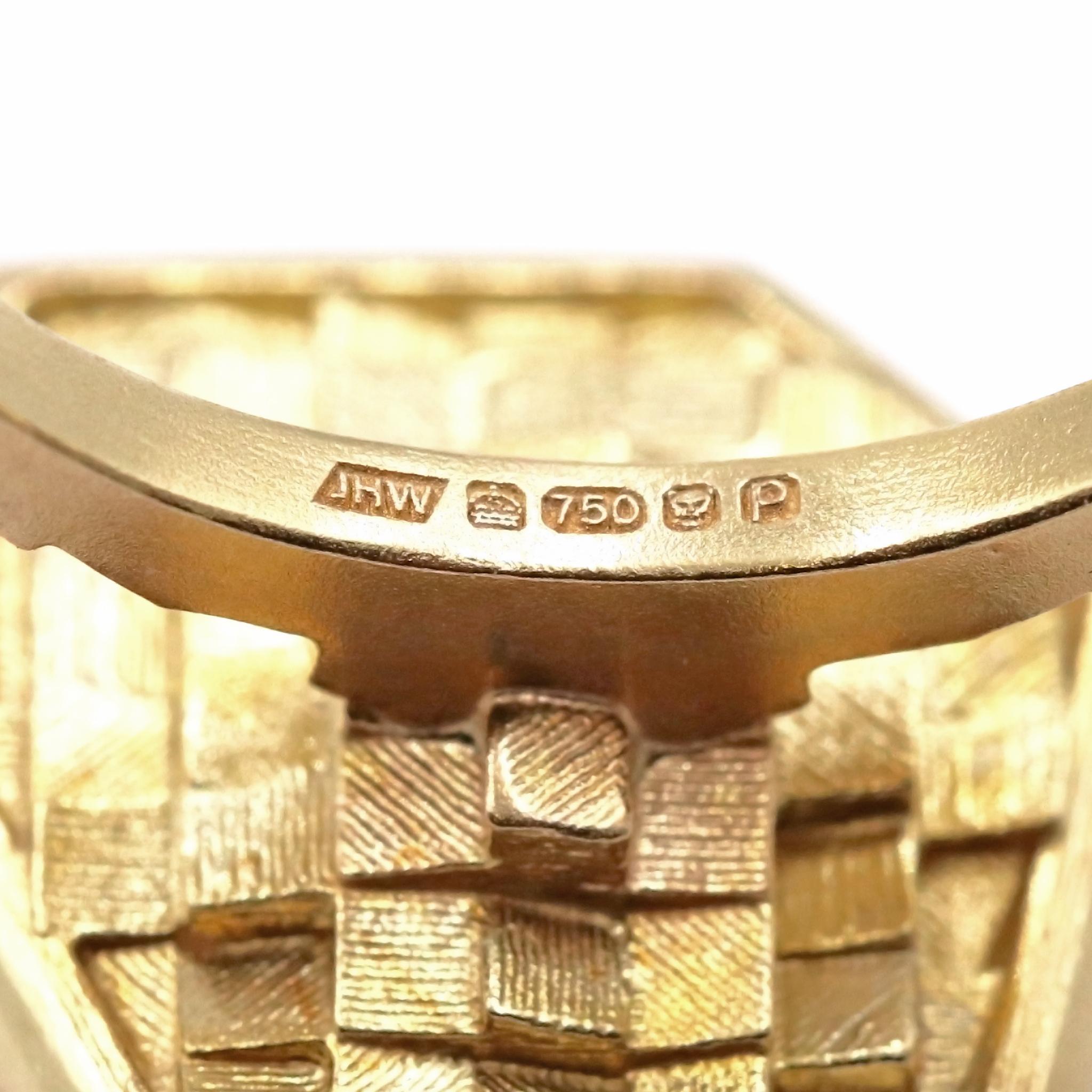Reflektiver Stratus-Ring aus Gelbgold mit Brillanten und weißen Diamanten, Jo Hayes Ward im Zustand „Neu“ im Angebot in Dallas, TX