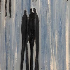 Lost in the City contemporary figurative painting by Jo Holdsworth