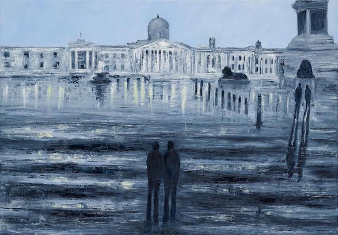 Jo Holdsworth Figurative Painting - Square Reflections