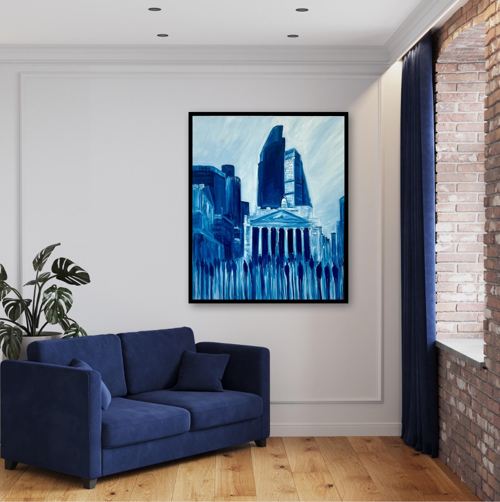 Threadneedle Street London  oil painting by Jo Holdsworth For Sale 7