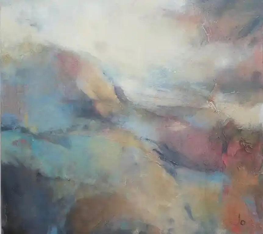 Jo Jenkins Landscape Painting - Blood Warm Light ...Morning, Original painting, Abstract, Landscape 