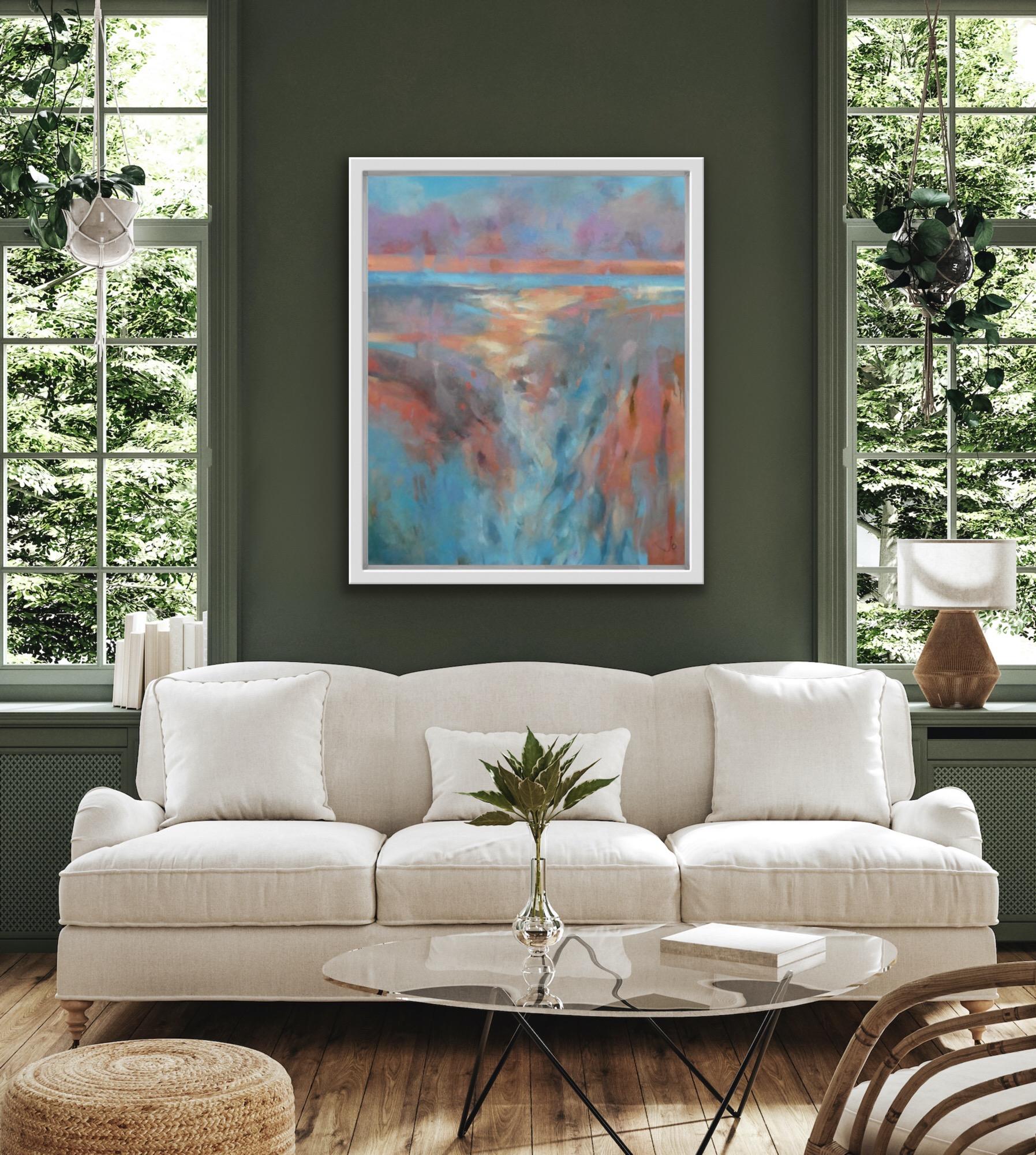 Edge of Time II, Quadro originale, Arte astratta del paesaggio, Luce, Arte colorata - Painting di Jo Jenkins