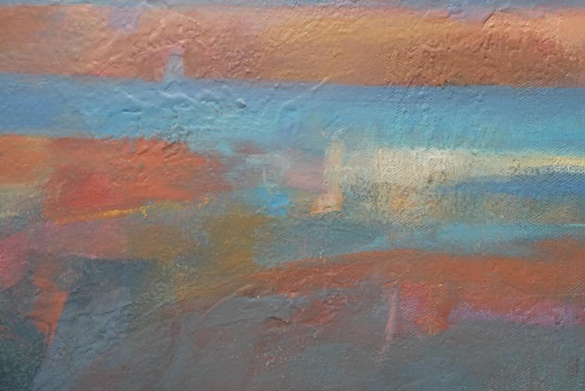 Edge of Time II, Original painting, Abstract Landscape art, Light, Colourful art For Sale 2