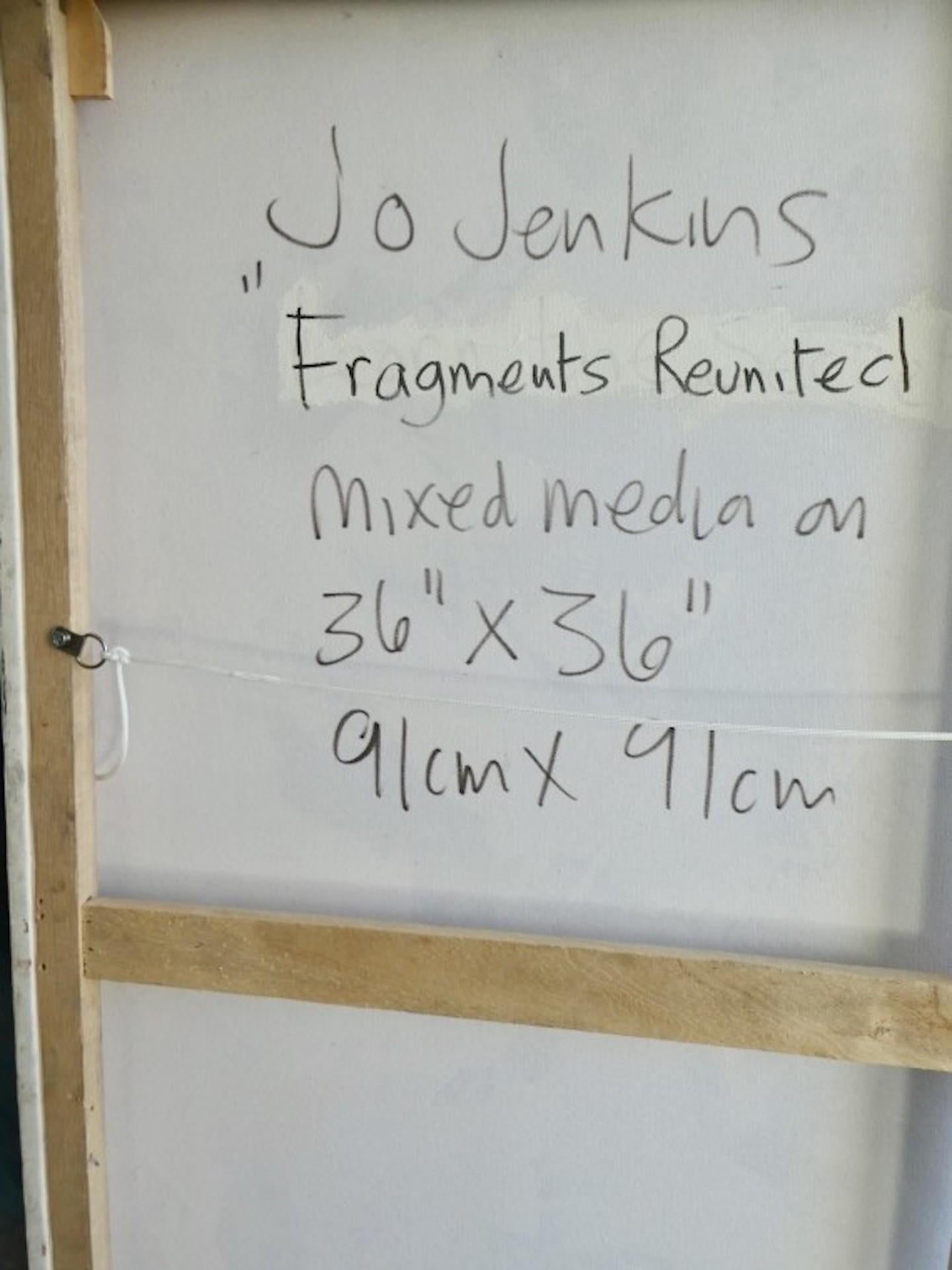 Fragments Reunited, Jo Jenkins, Original Abstraktes Gemälde in Mischtechnik im Angebot 2