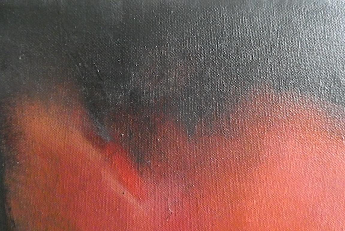 Ci vediamo più avanti sulla strada, Pittura astratta originale, Rosso, Acrilico - Abstract Painting Marrone di Jo Jenkins