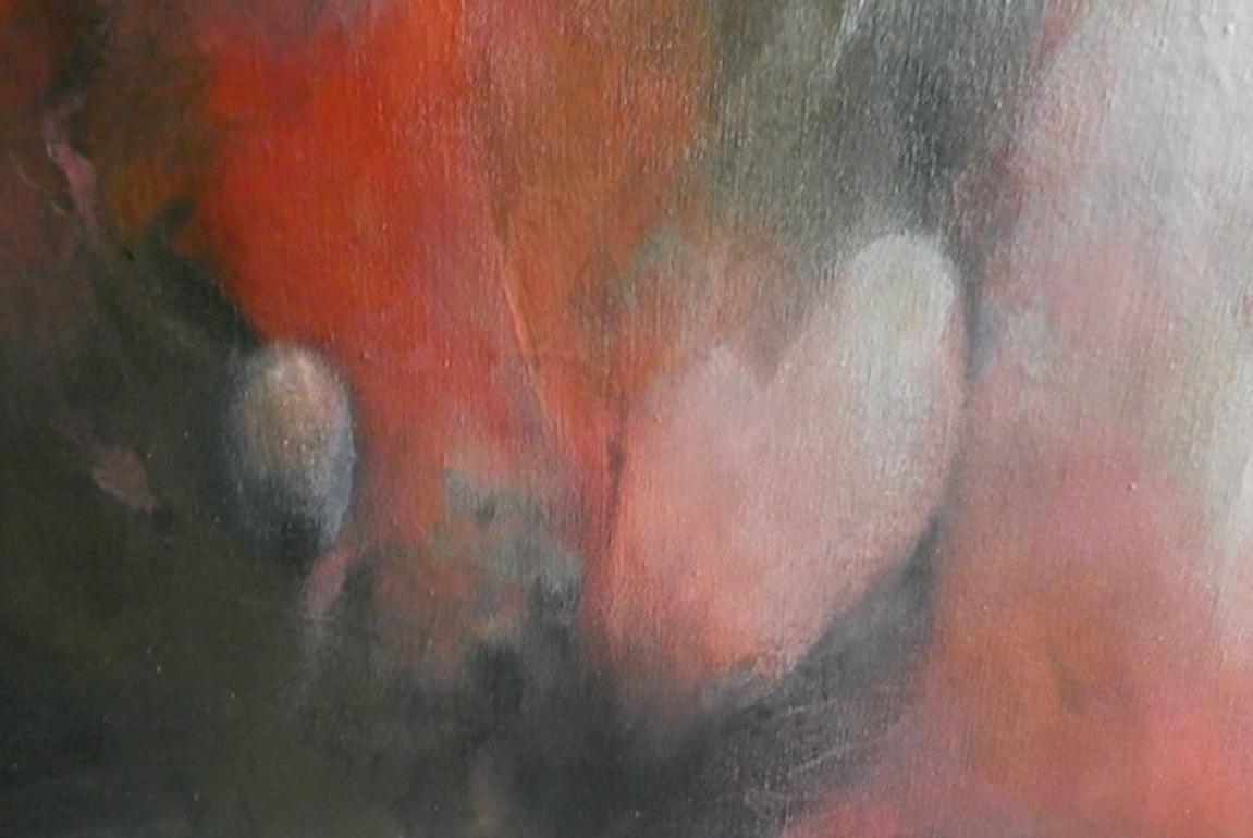 I'll See You Further On Up the Road, Original Abstract painting, Red, Acrylic  For Sale 3