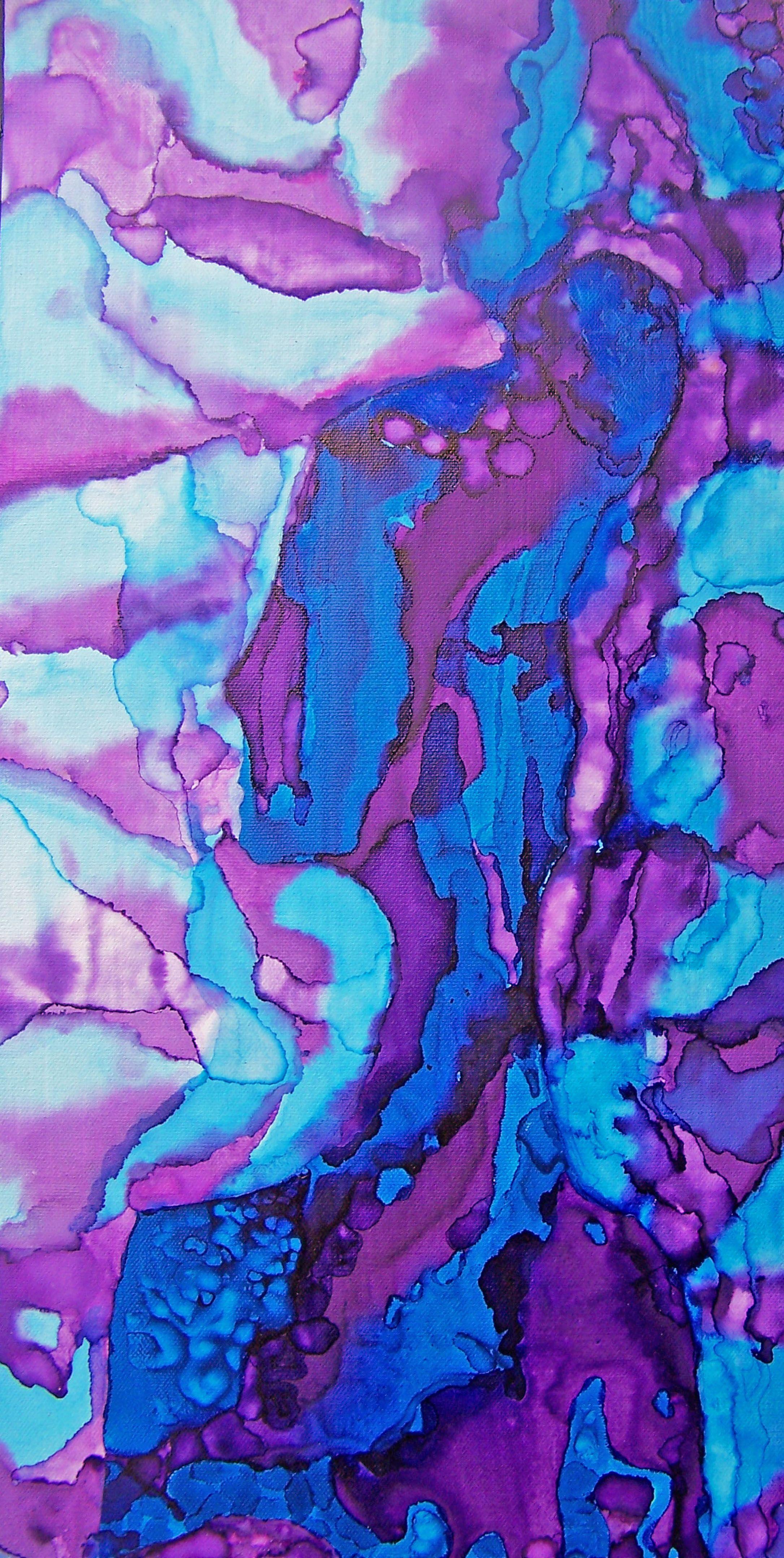 Abstract Painting di Jo Moore - Un posto lungo il fiume, Pittura, Olio su tela