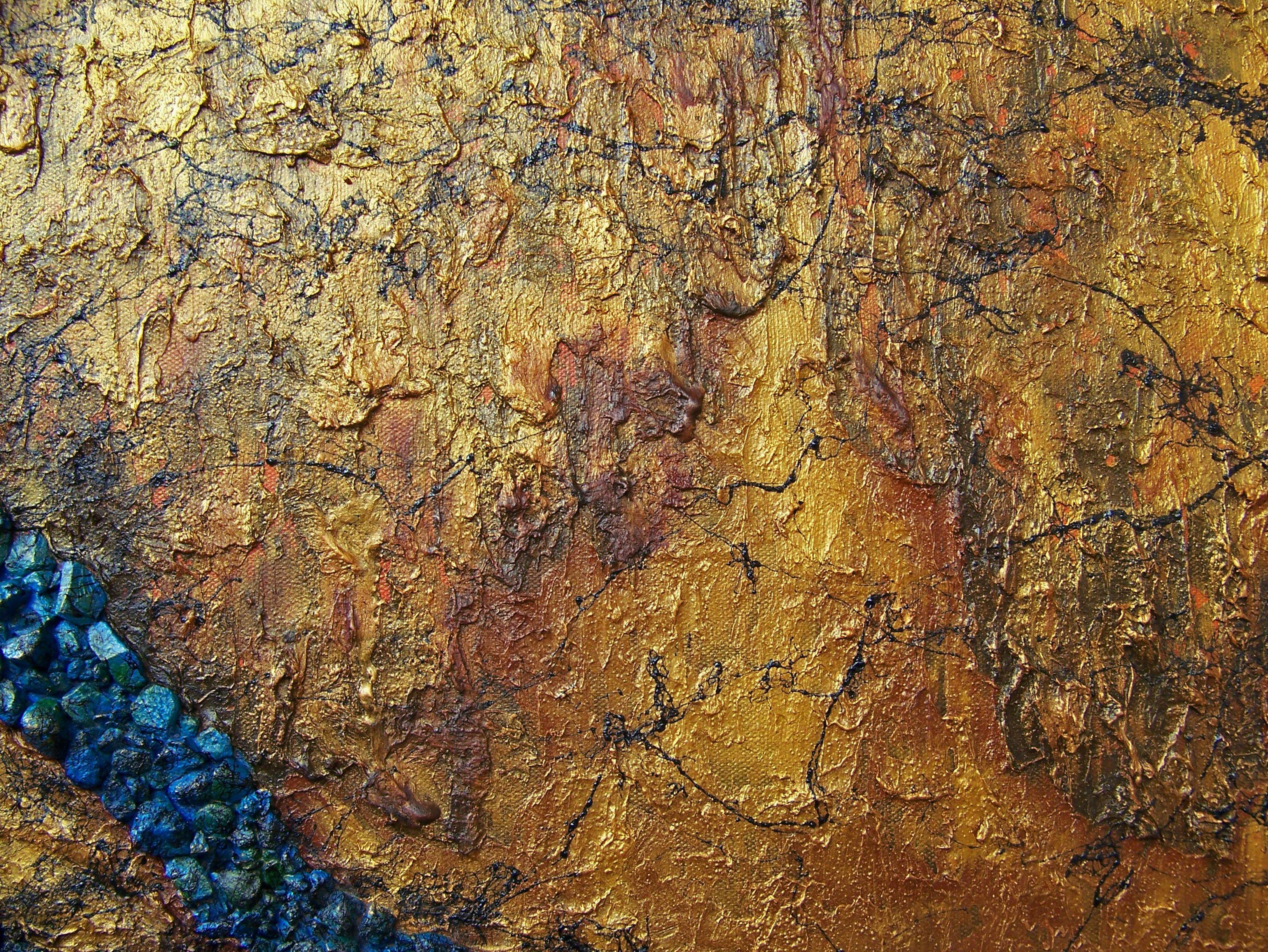 Arroyo Azul V, Gemälde, Öl auf Leinwand – Painting von Jo Moore