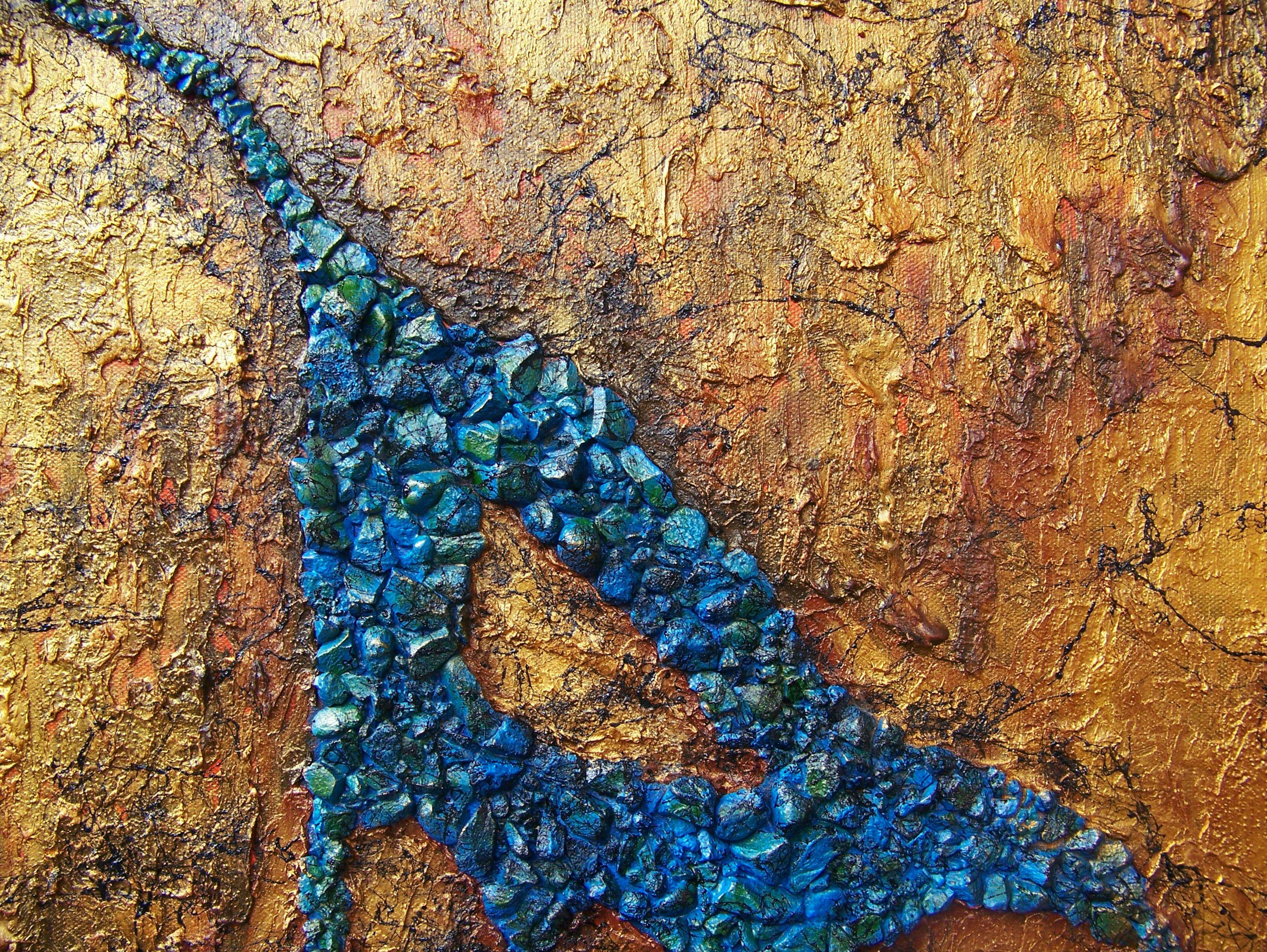 Arroyo Azul V, Gemälde, Öl auf Leinwand (Abstrakt), Painting, von Jo Moore