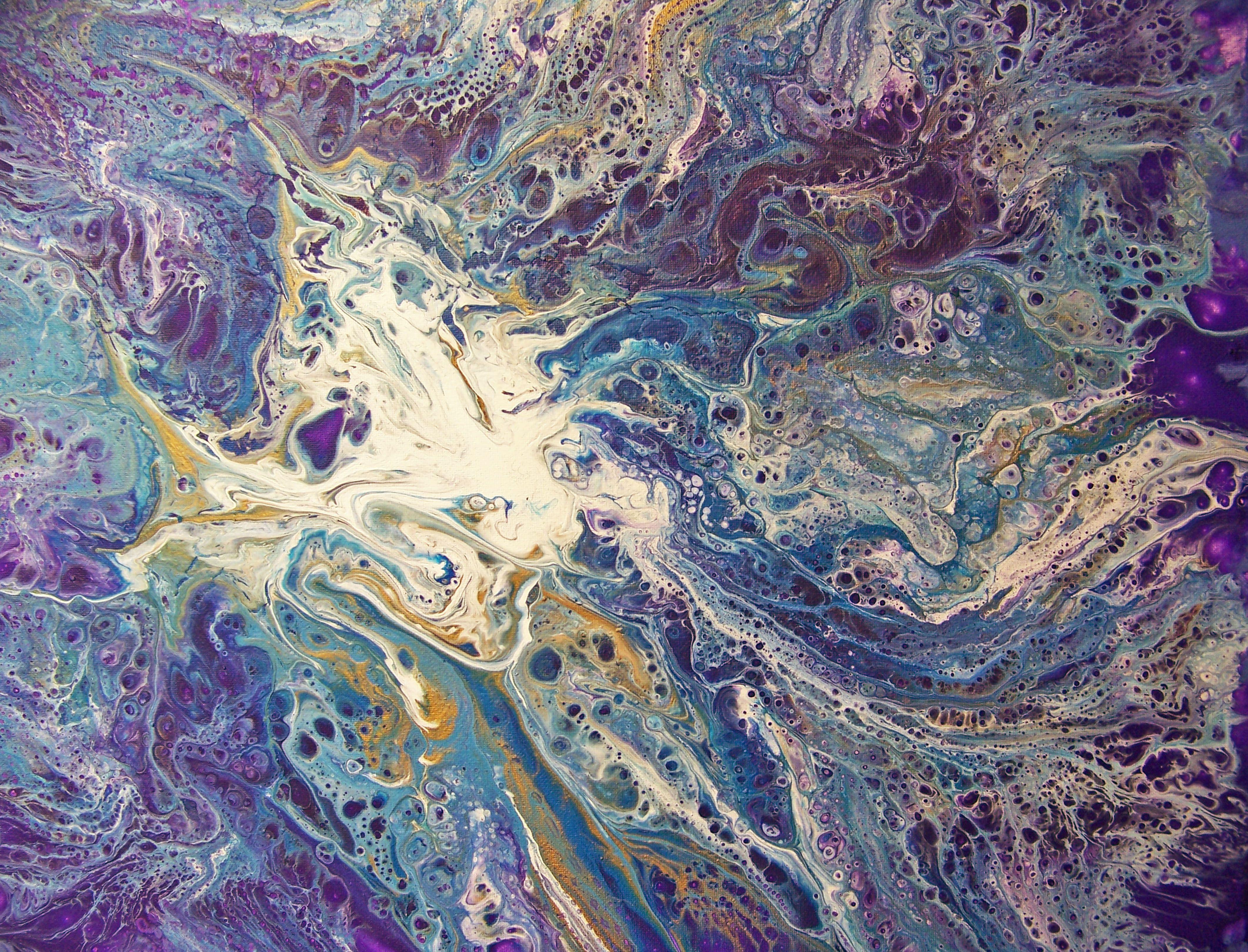 Abstract Painting di Jo Moore - Come il vento soffia---Etude I, Pittura, Olio su tela
