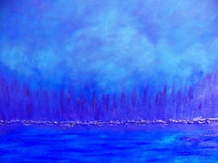 Blau auf Blau, Gemälde, Öl auf Leinwand