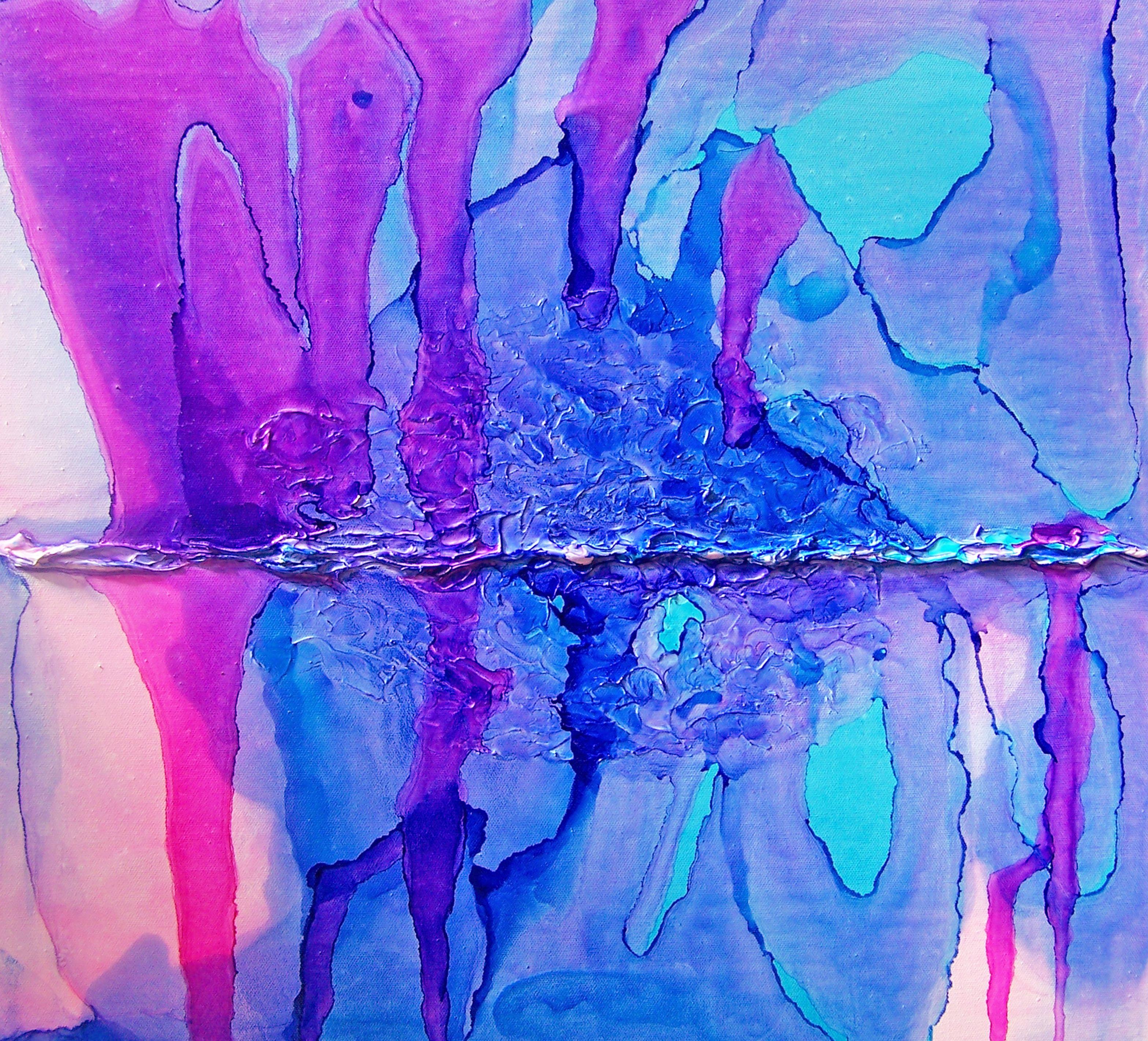 Abstract Painting di Jo Moore - Danza delle Muse, Pittura, Olio su tela