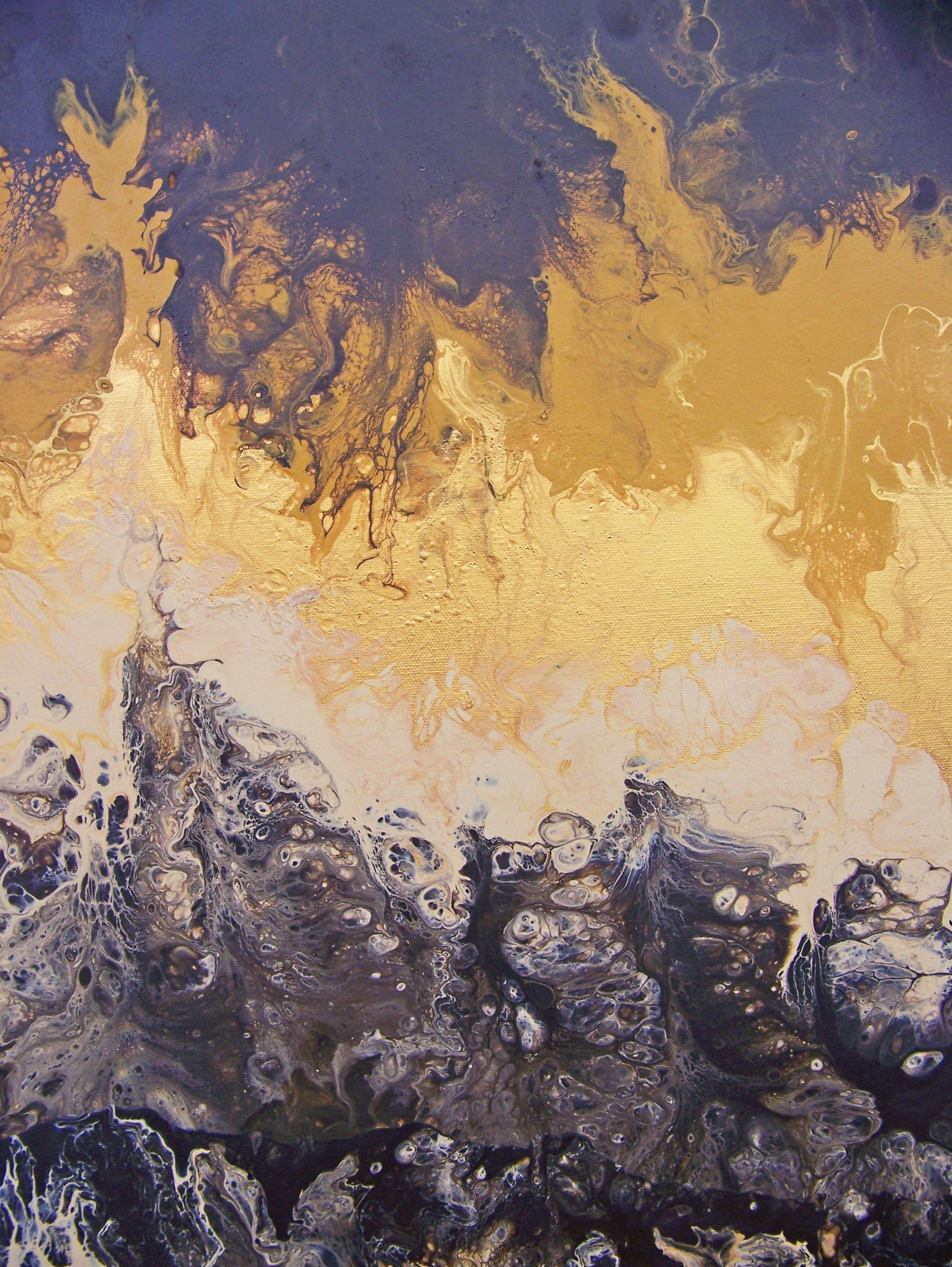 Flight of the Arpeggios II, Painting, Oil on Canvas - Brown Abstract Painting by Jo Moore