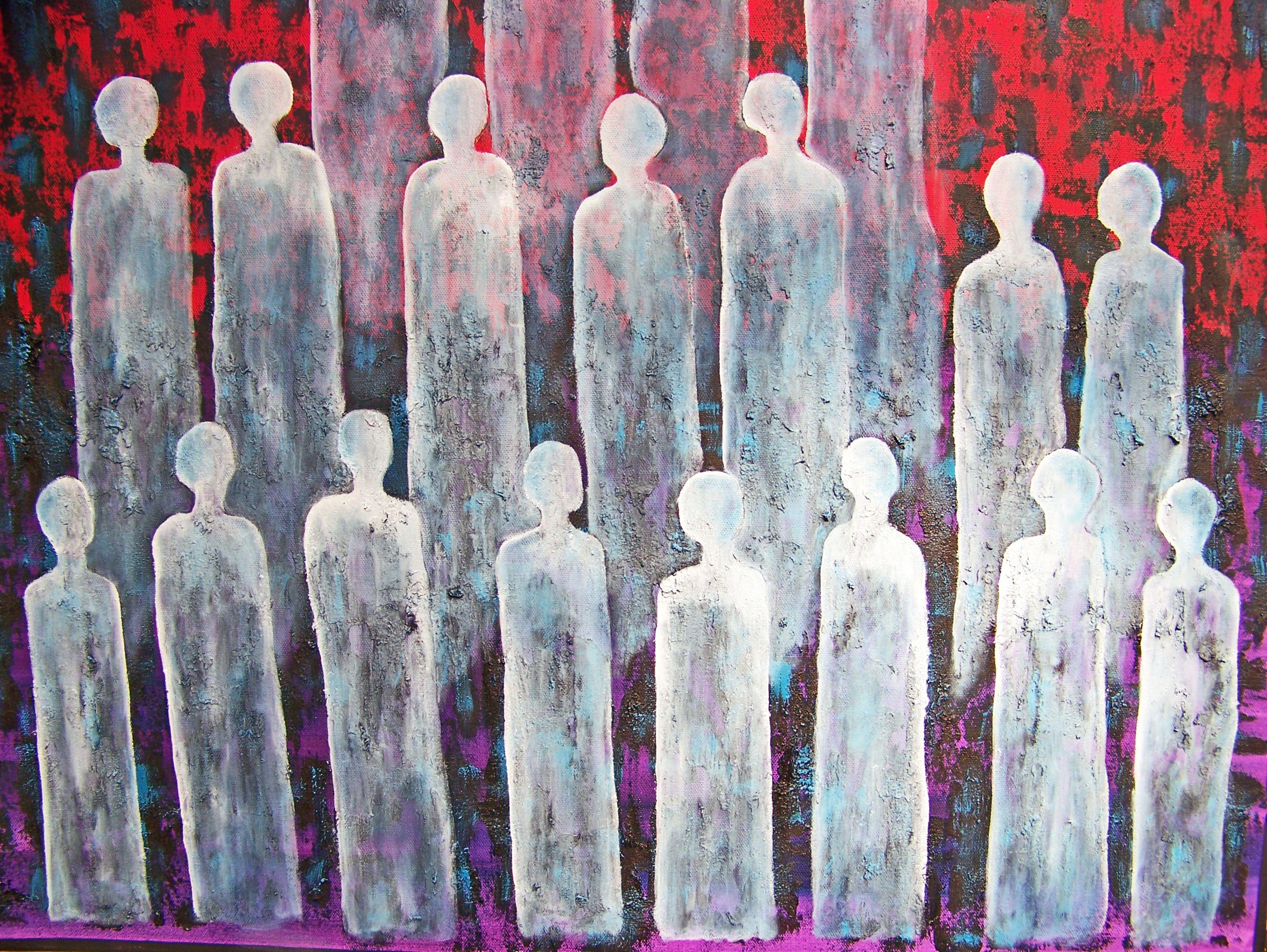 Gathering of Nations II, Painting, Oil on Canvas For Sale 1