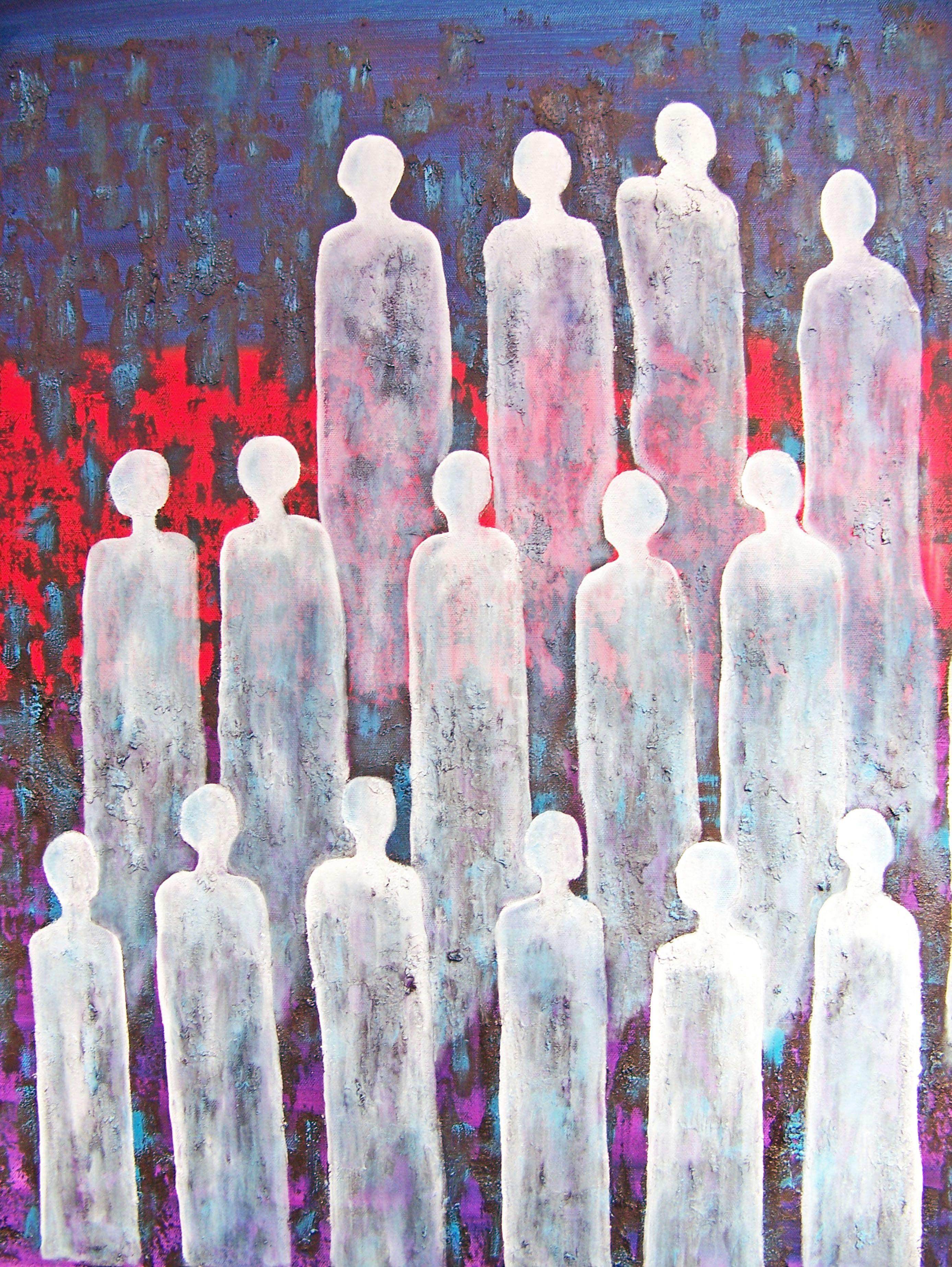 Gathering of Nations II, Painting, Oil on Canvas For Sale 3