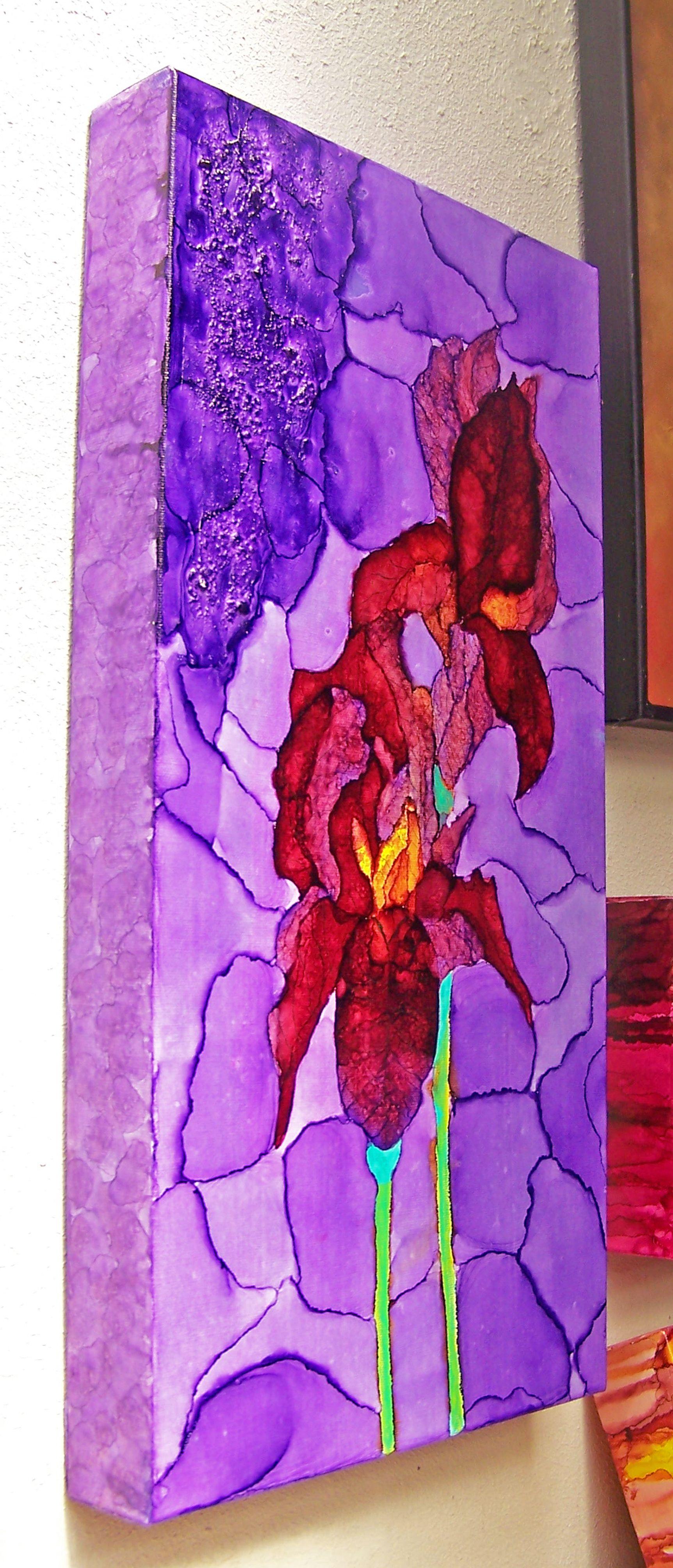 Iris III for O'Keefe, Painting, Oil on Canvas For Sale 1