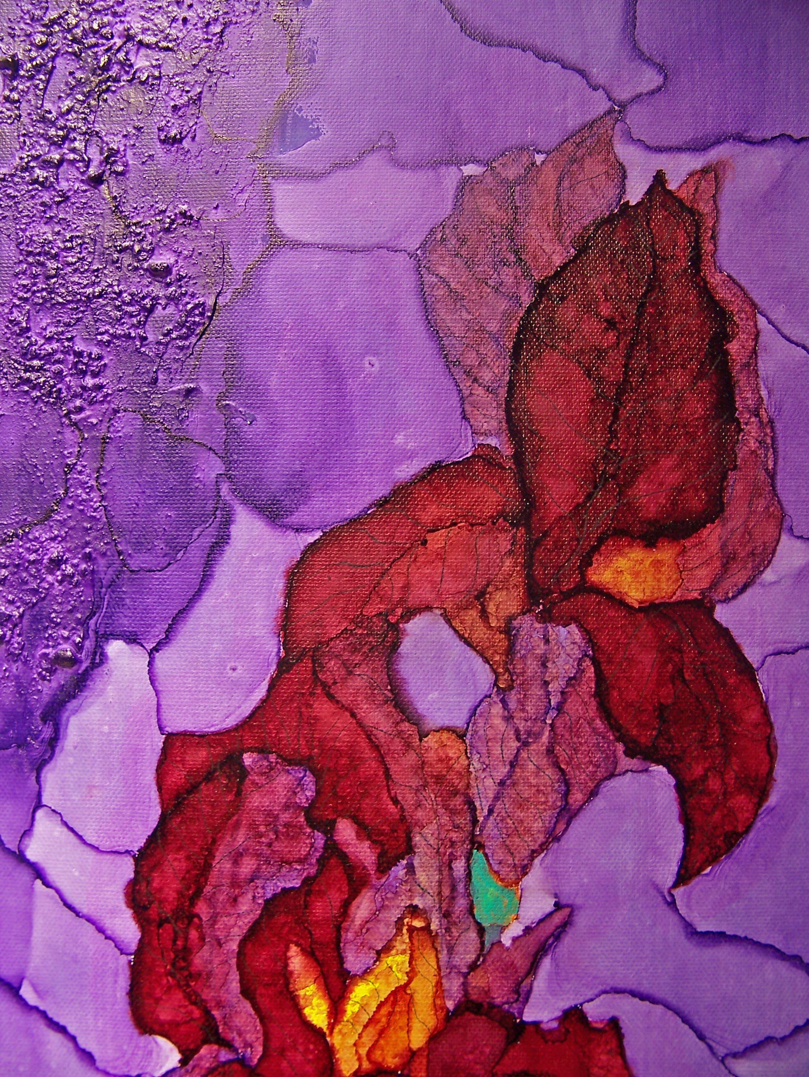 Iris III for O'Keefe, Painting, Oil on Canvas For Sale 2