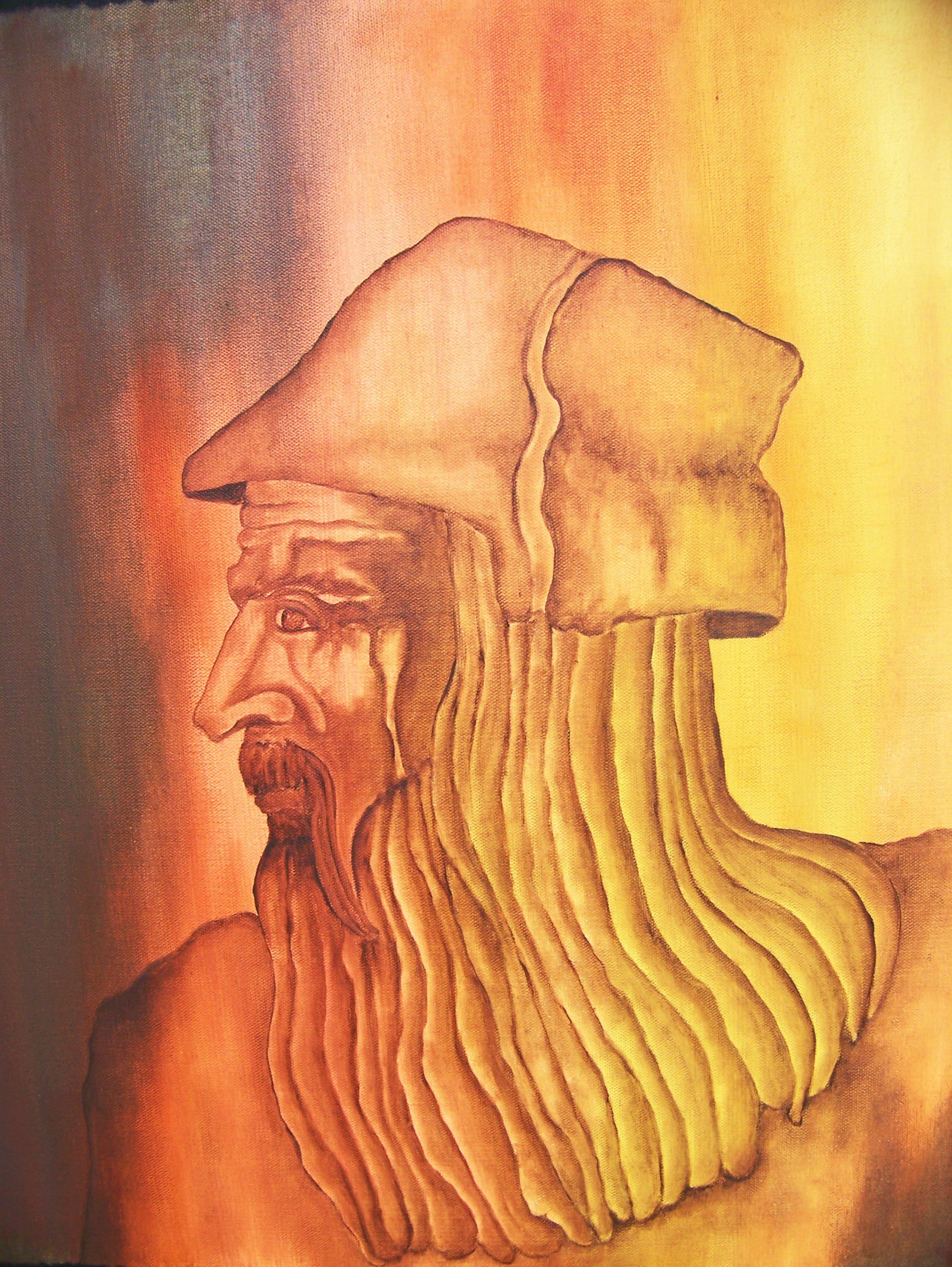 Leonardo, Painting, Oil on Canvas For Sale 1