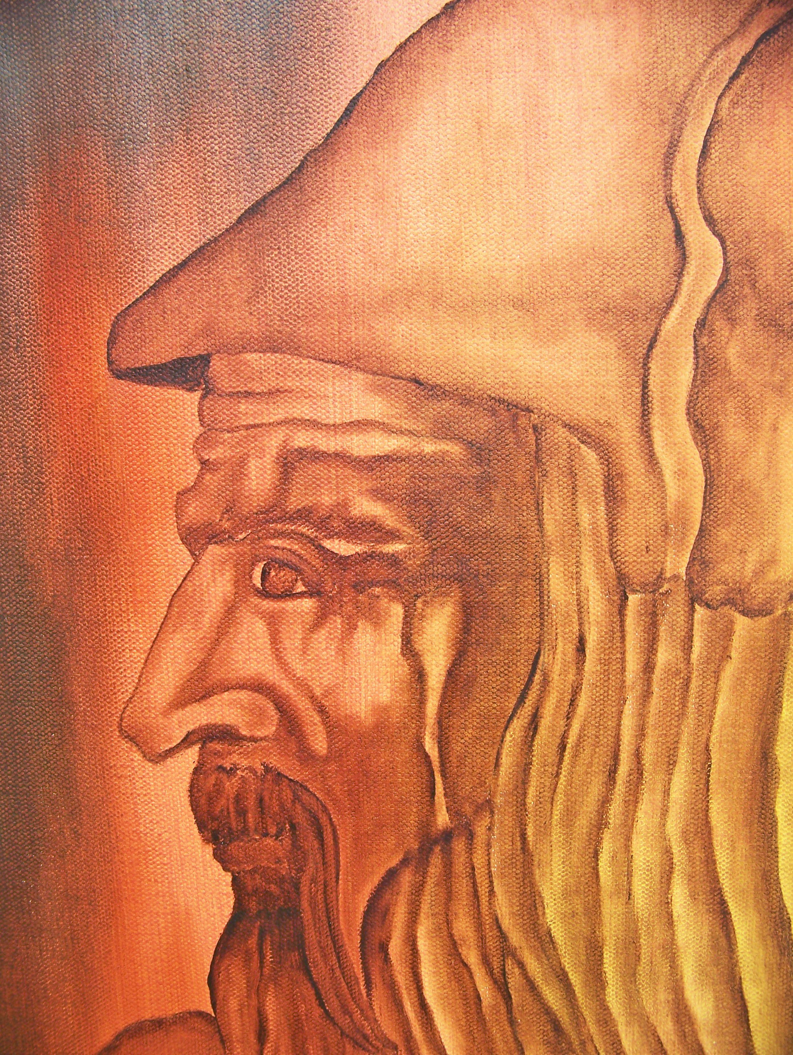 Leonardo, Painting, Oil on Canvas For Sale 3