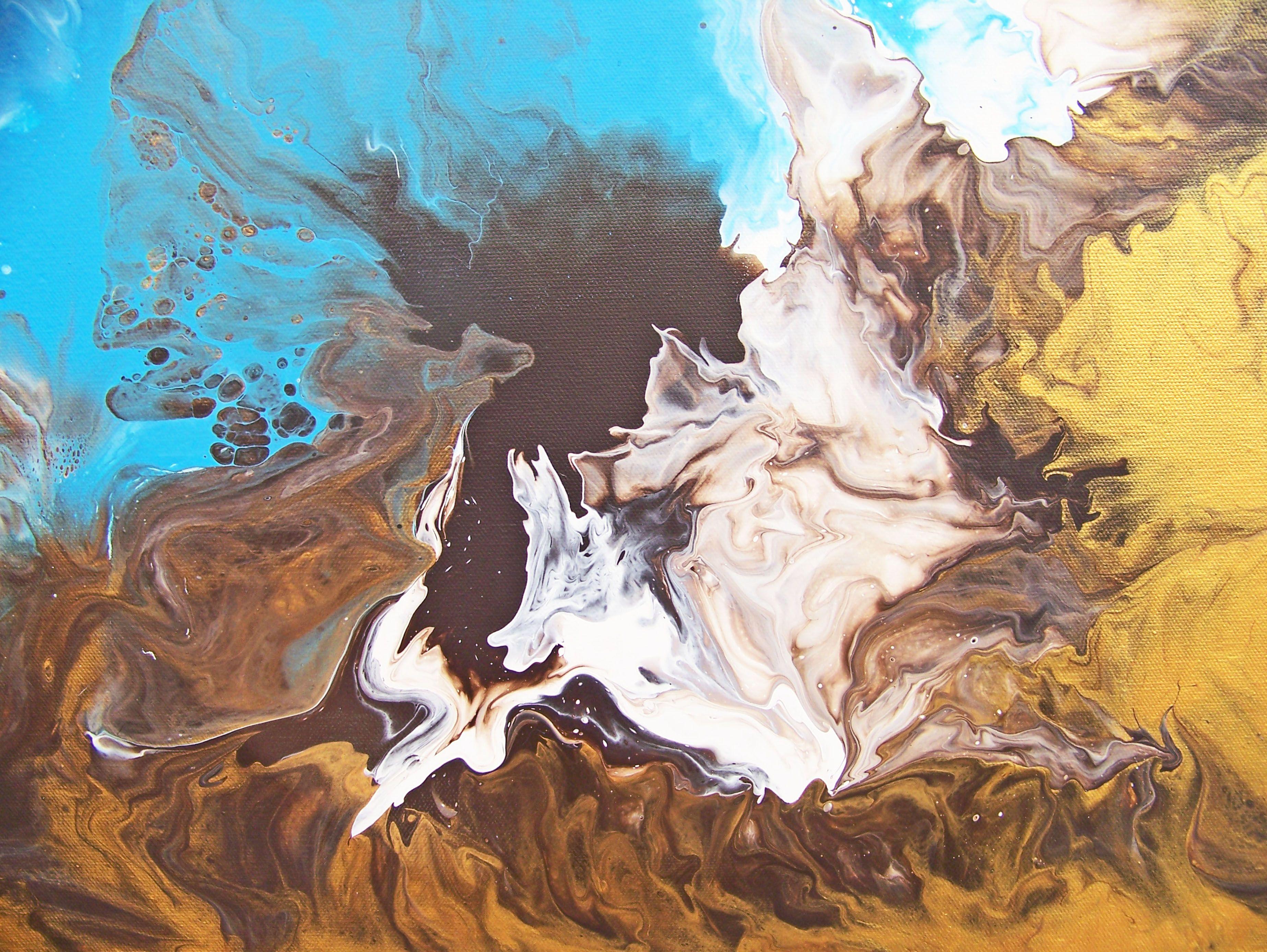 Love's Memories II, Gemälde, Öl auf Leinwand (Beige), Abstract Painting, von Jo Moore