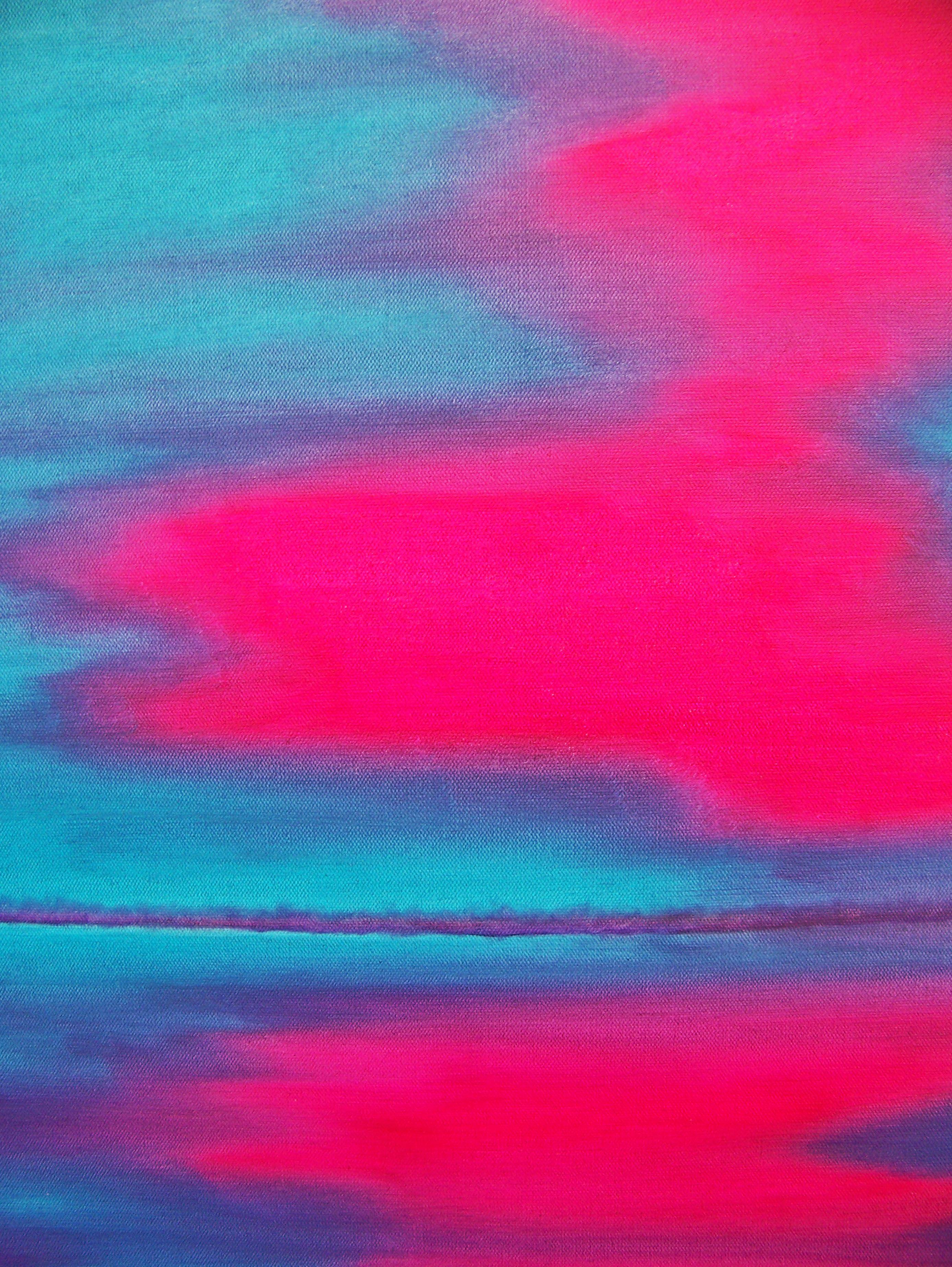 Magenta Morning I, Painting, Oil on Canvas For Sale 1