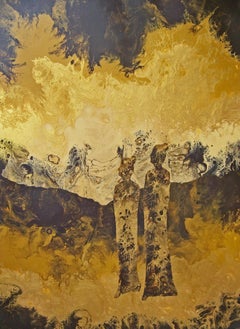 Muse Dor'ee II (Golden Muses), peinture à l'huile sur toile