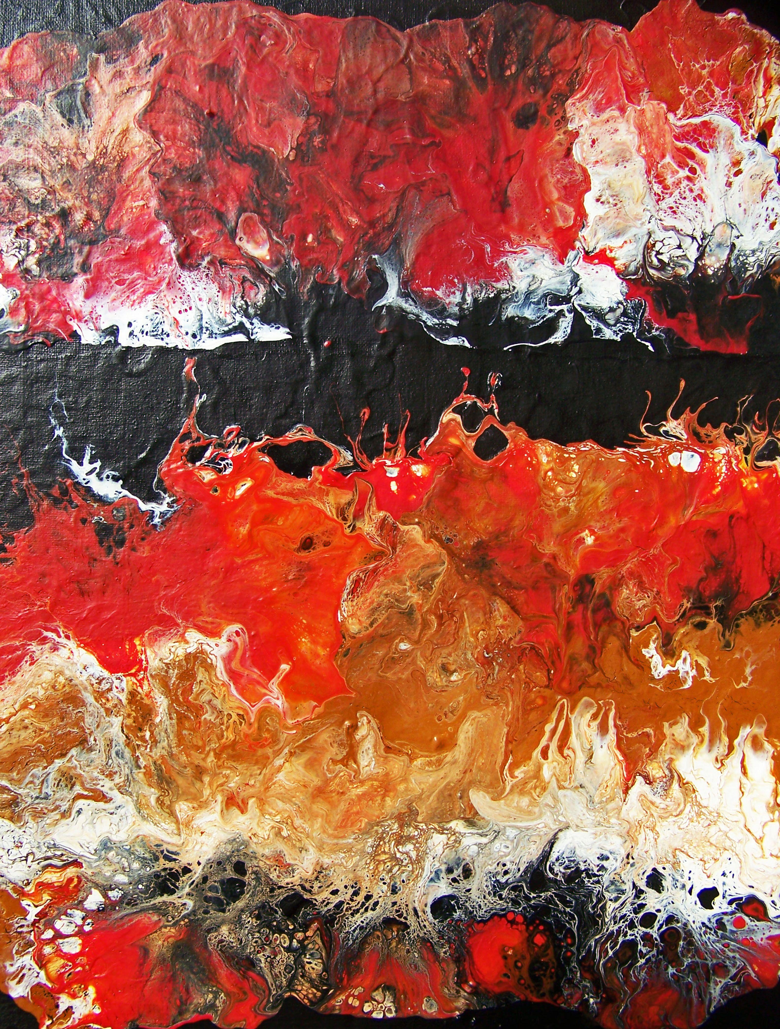 Abstract Painting di Jo Moore - La notte chiama II, Pittura, Acrilico su tela
