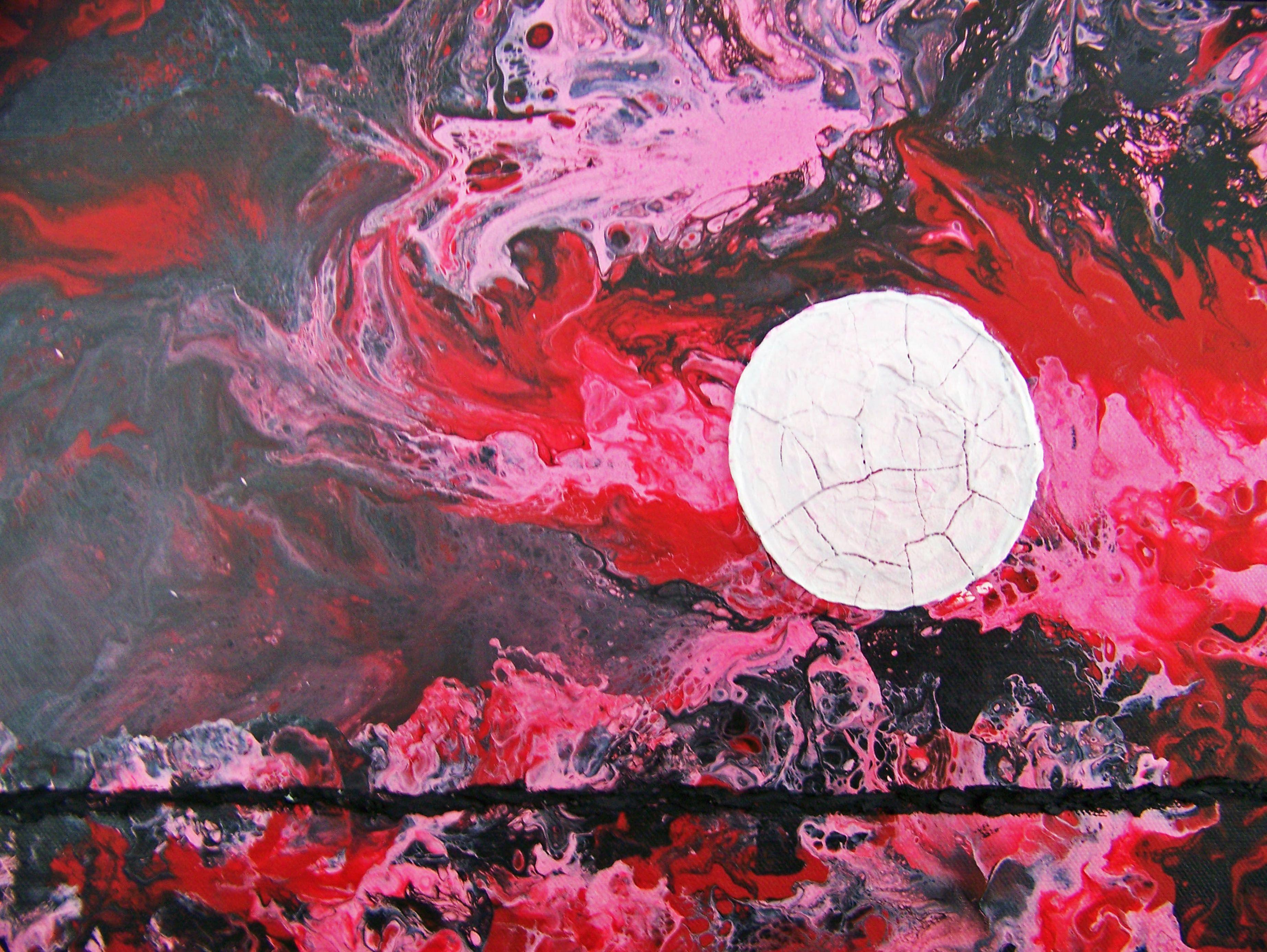 La notte chiama X, Pittura, Acrilico su tela - Painting di Jo Moore