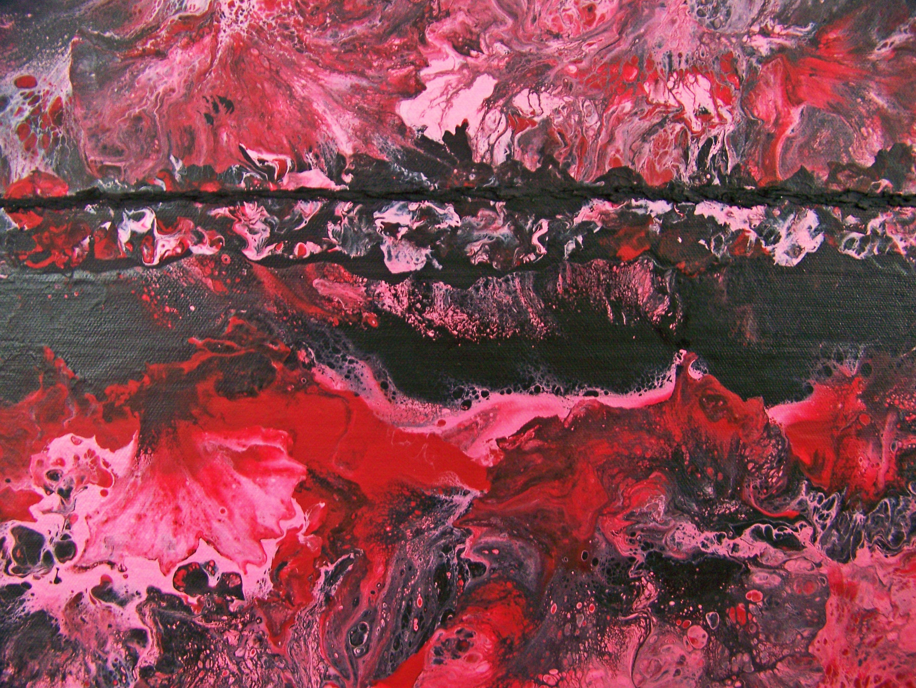 La notte chiama X, Pittura, Acrilico su tela - Abstract Painting Viola di Jo Moore