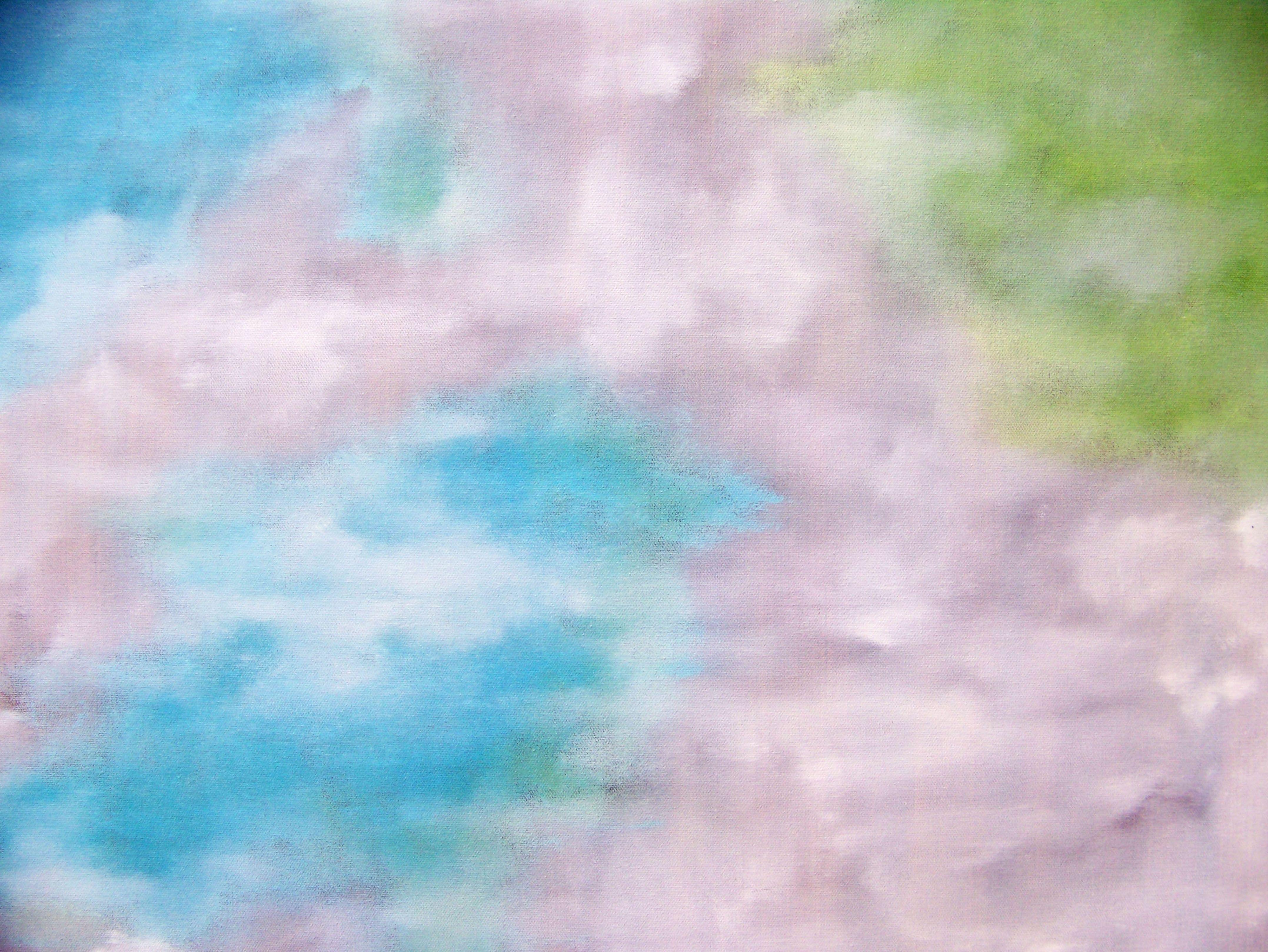 Softly Waking in Blue and Green, Painting, Oil on Canvas - Gray Abstract Painting by Jo Moore