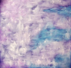Softly Waking in Blue and Lavender, Painting, Oil on Canvas