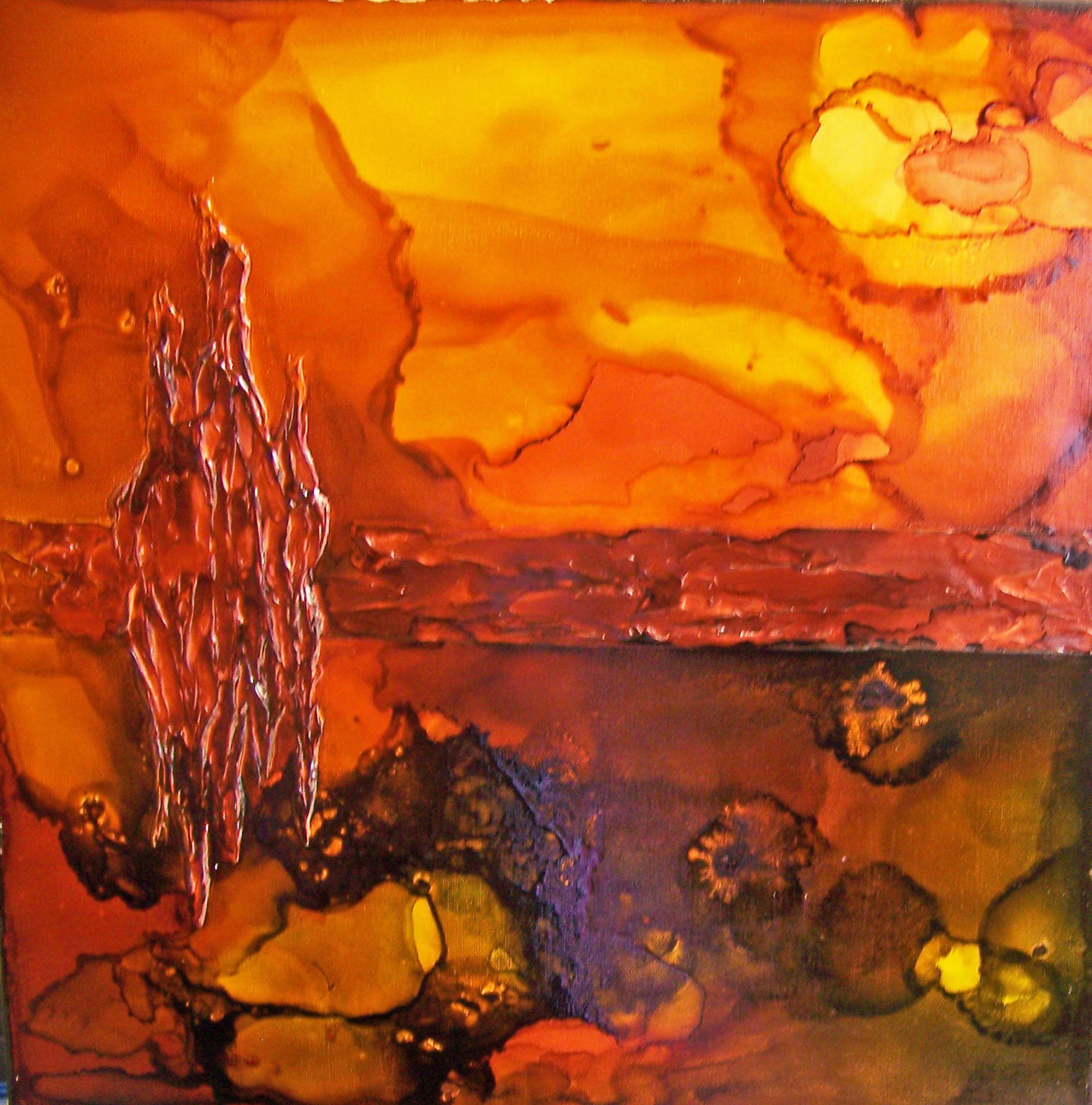 Jo Moore Abstract Painting - The Bronze Age, Painting, Oil on Canvas