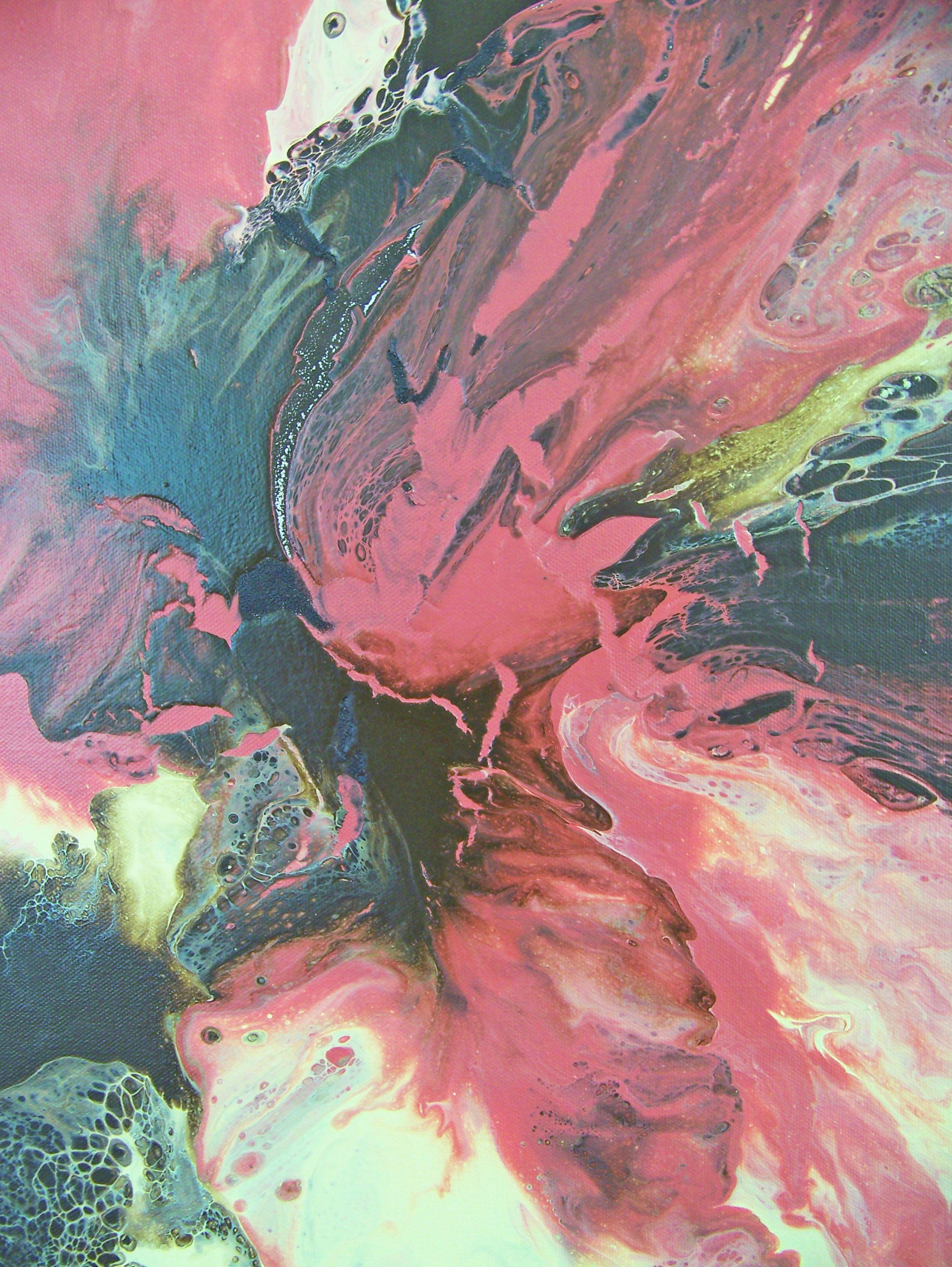 The Eagle Flies on Friday, Painting, Oil on Canvas - Brown Abstract Painting by Jo Moore