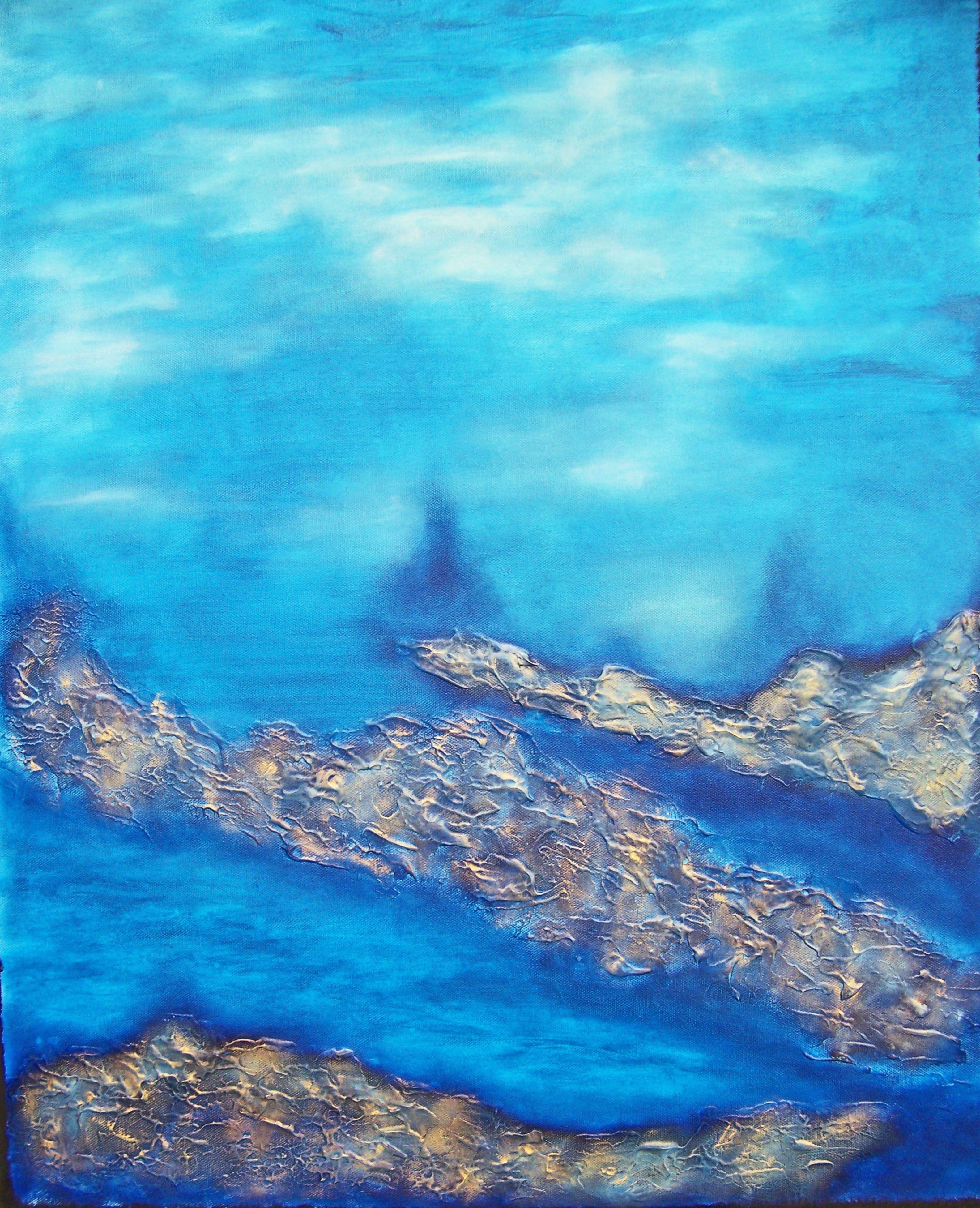 Abstract Painting di Jo Moore - Il silenzio della serenità, Pittura, Olio su tela