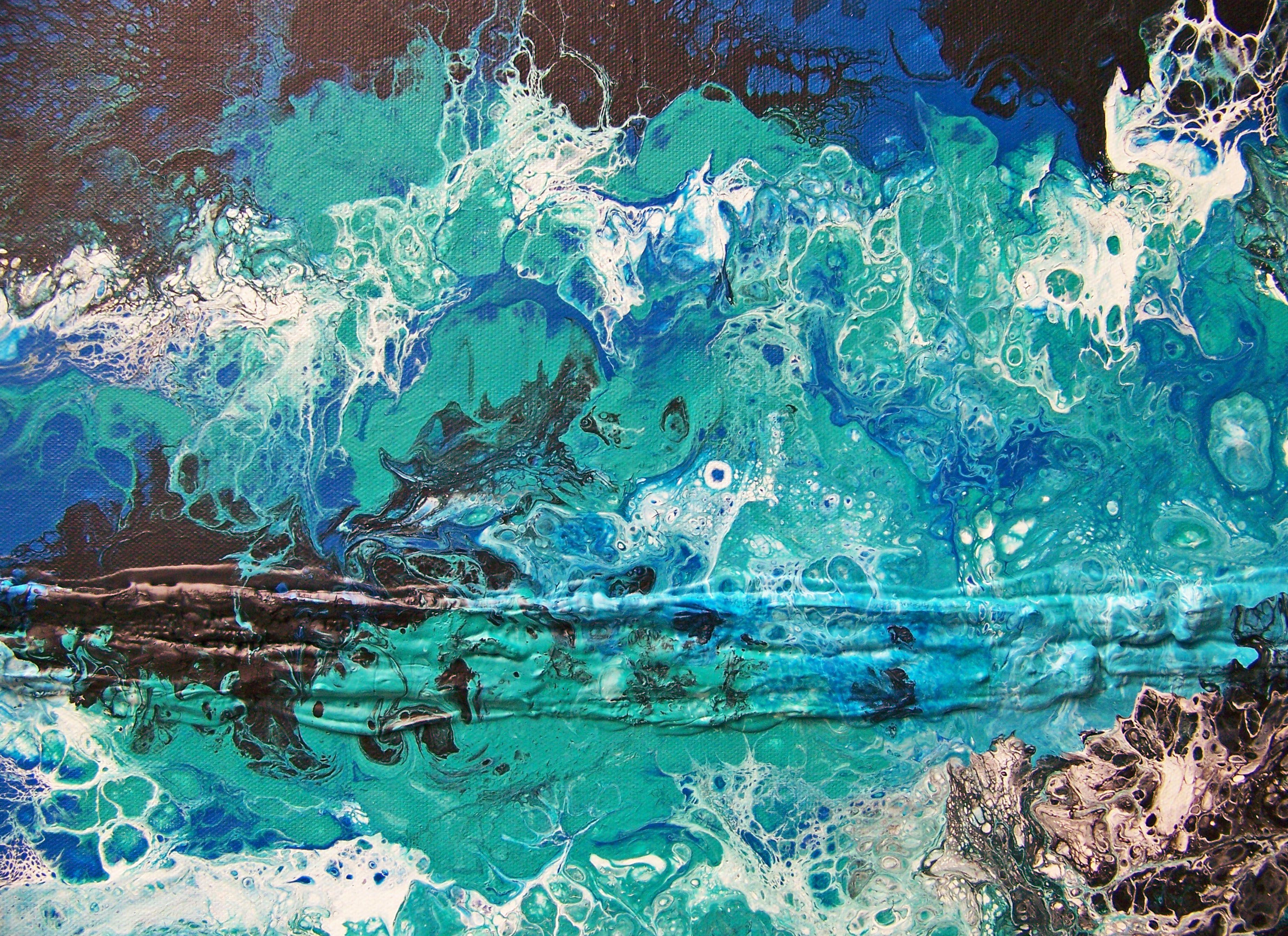 Dove si librano gli angeli IV, Pittura, Acrilico su tela - Painting di Jo Moore