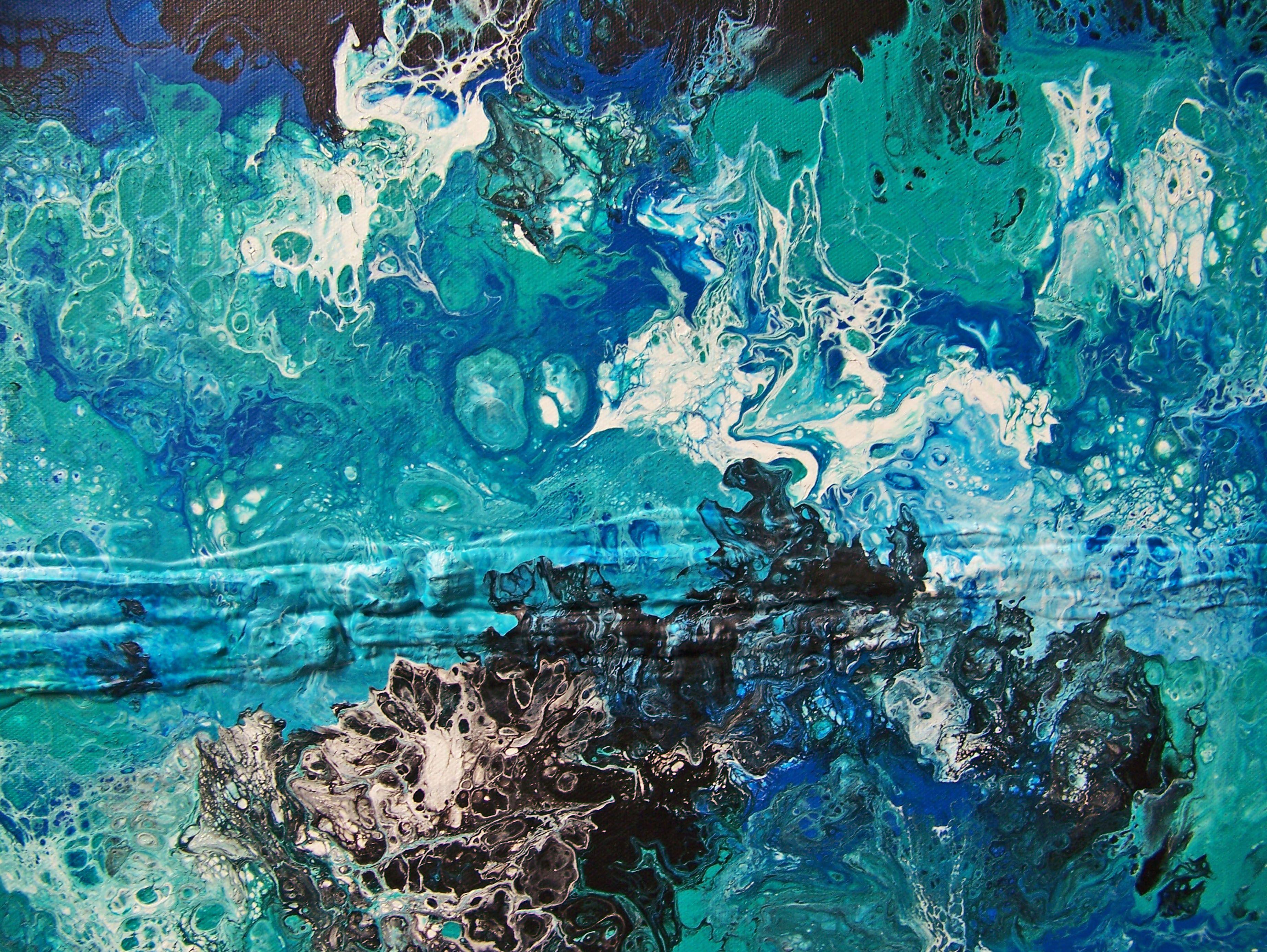 Dove si librano gli angeli IV, Pittura, Acrilico su tela - Painting Astratto di Jo Moore