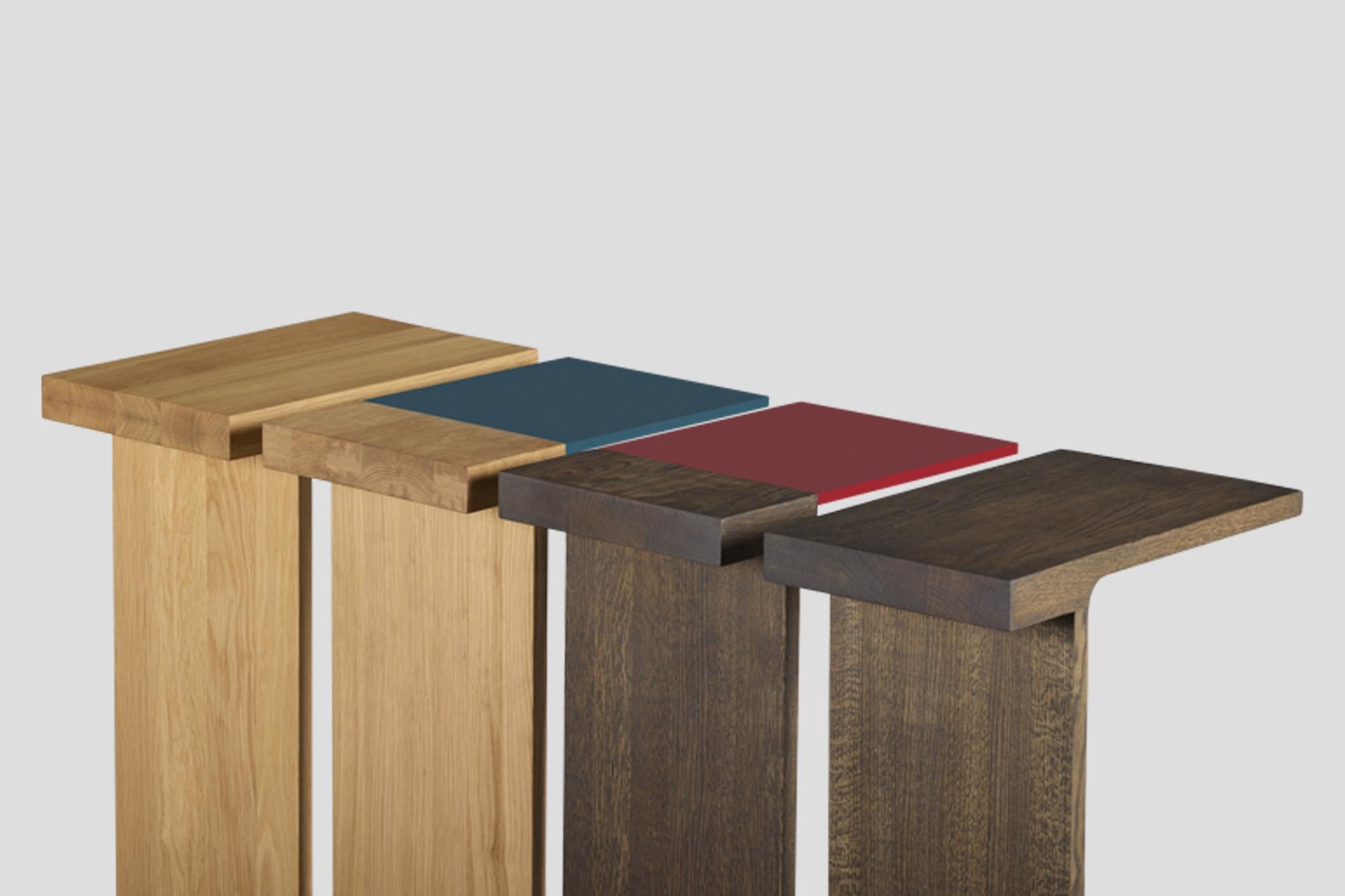 Oiled FÖRNI JO Oak C Shaped Table For Sale