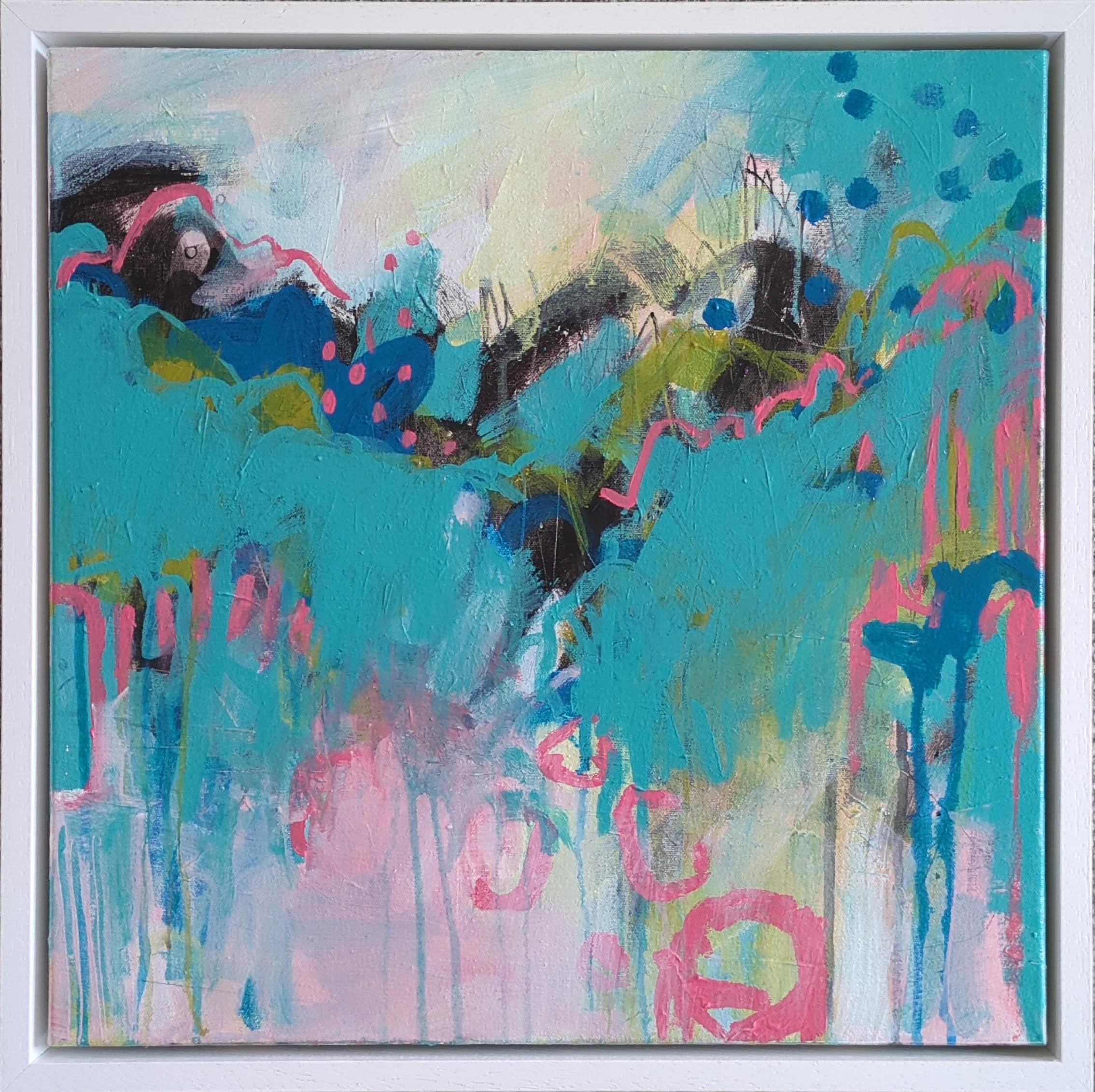 Díptico Vagabundeo de Papaya y Bígaro, Pinturas originales, Arte abstracto en venta 8