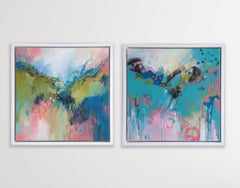 Dittico di Oliver Papaya e Pervinca, Dipinti originali, Arte astratta