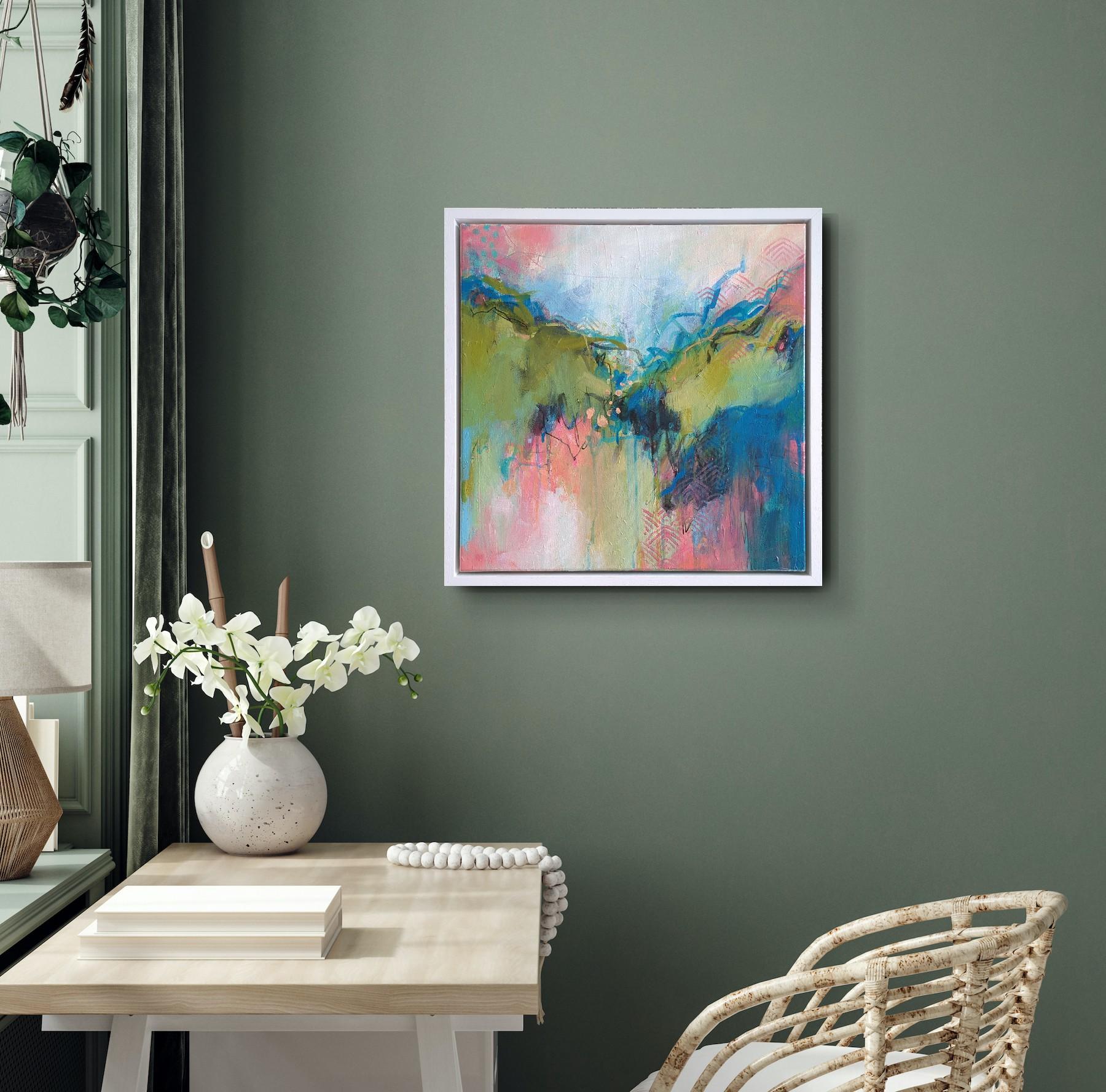 Olive Papaya, Original painting, Landscape, Abstract, Abstract art For Sale 4