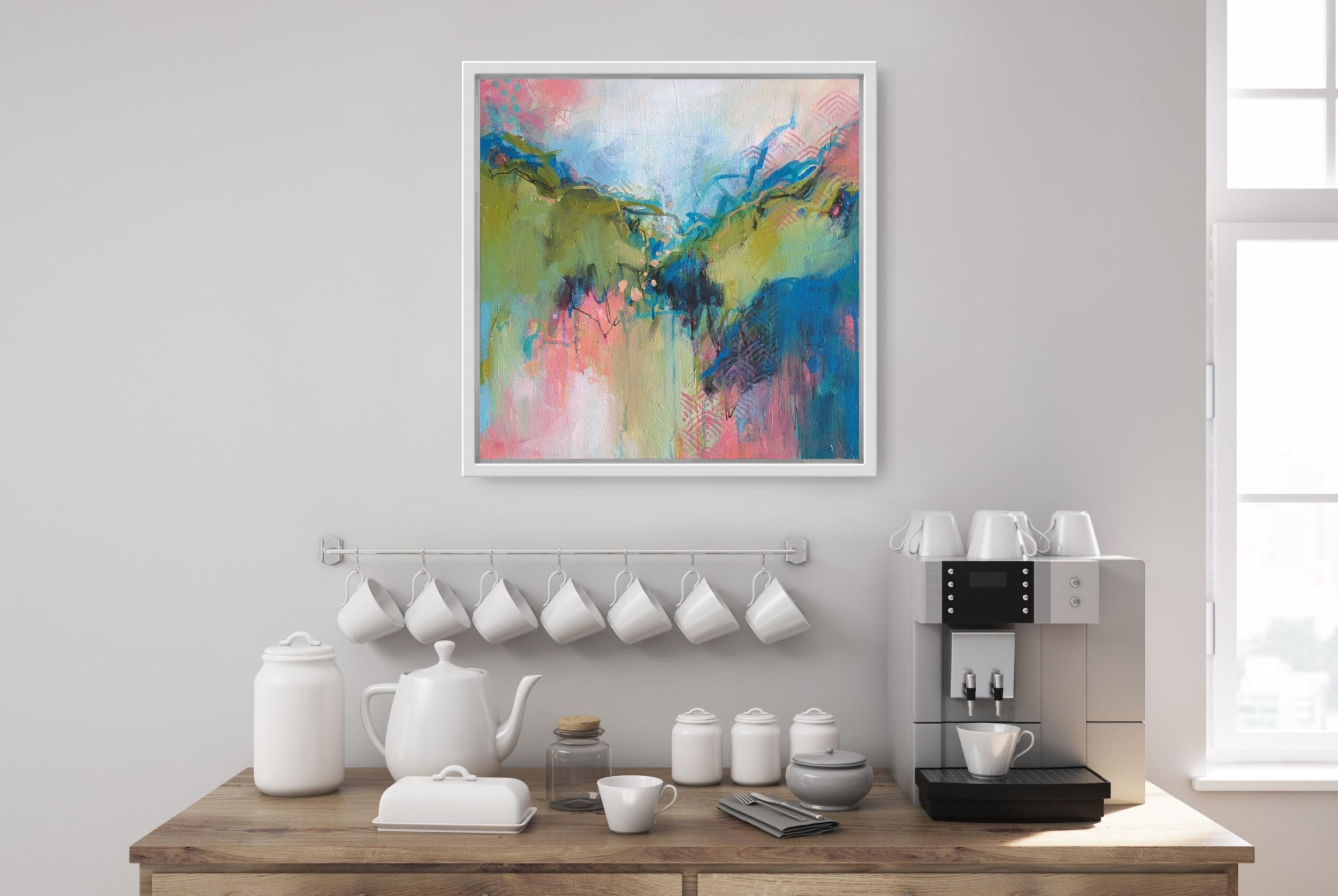 Olive Papaya, Original painting, Landscape, Abstract, Abstract art For Sale 5