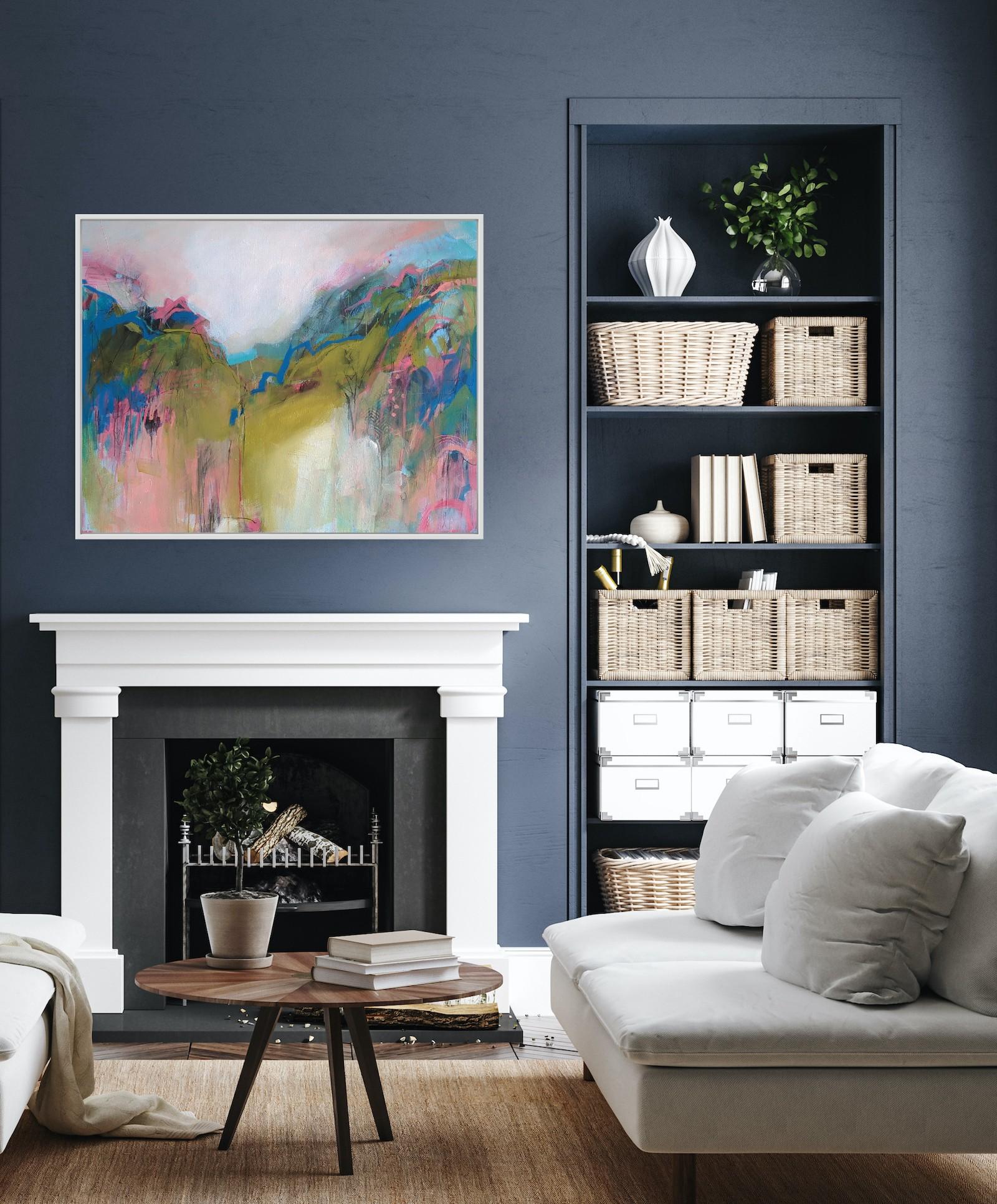 Primavera inquieta, Quadro originale, Paesaggio, Astratto, Arte astratta - Painting di Jo Perkins