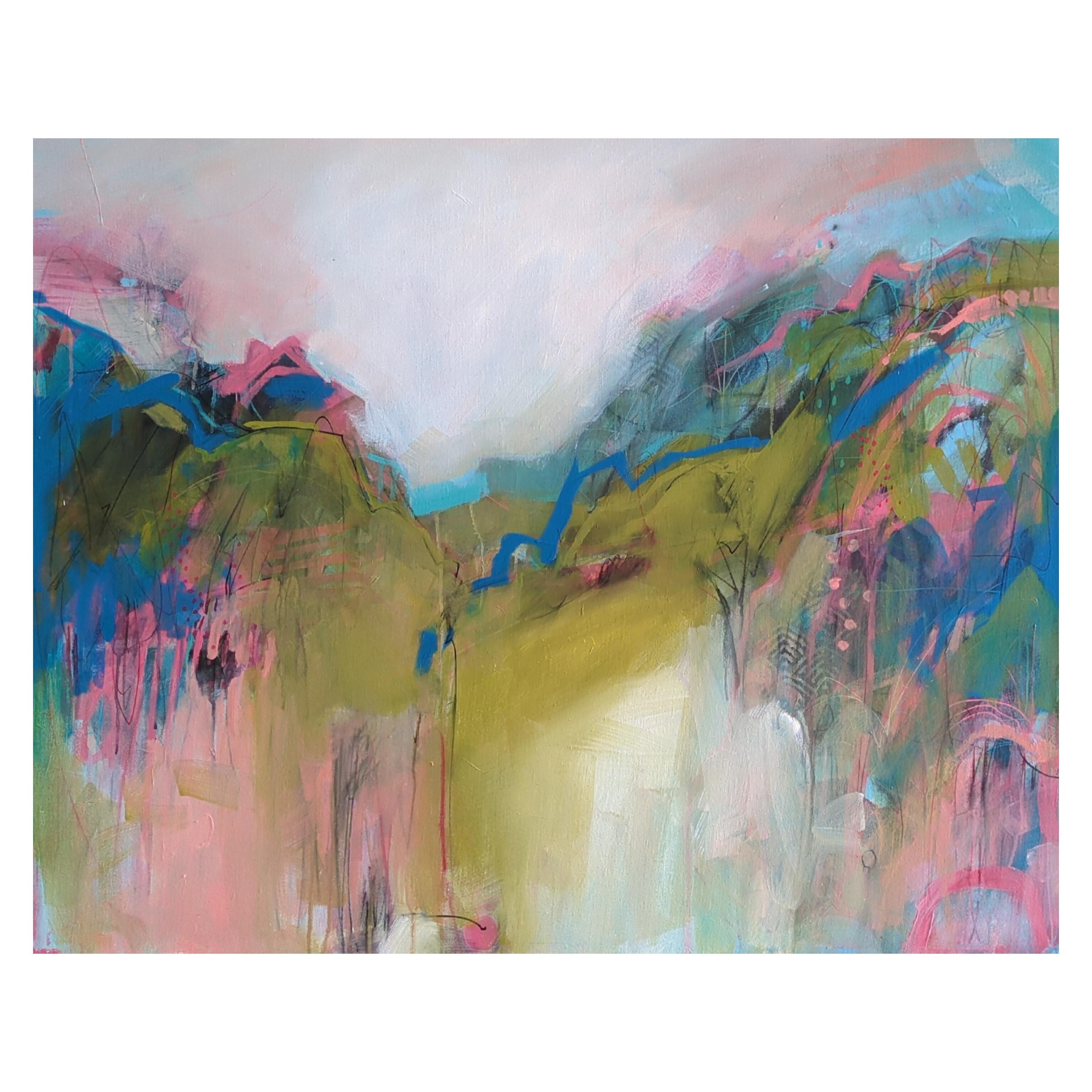 Primavera inquieta, Quadro originale, Paesaggio, Astratto, Arte astratta in vendita 1