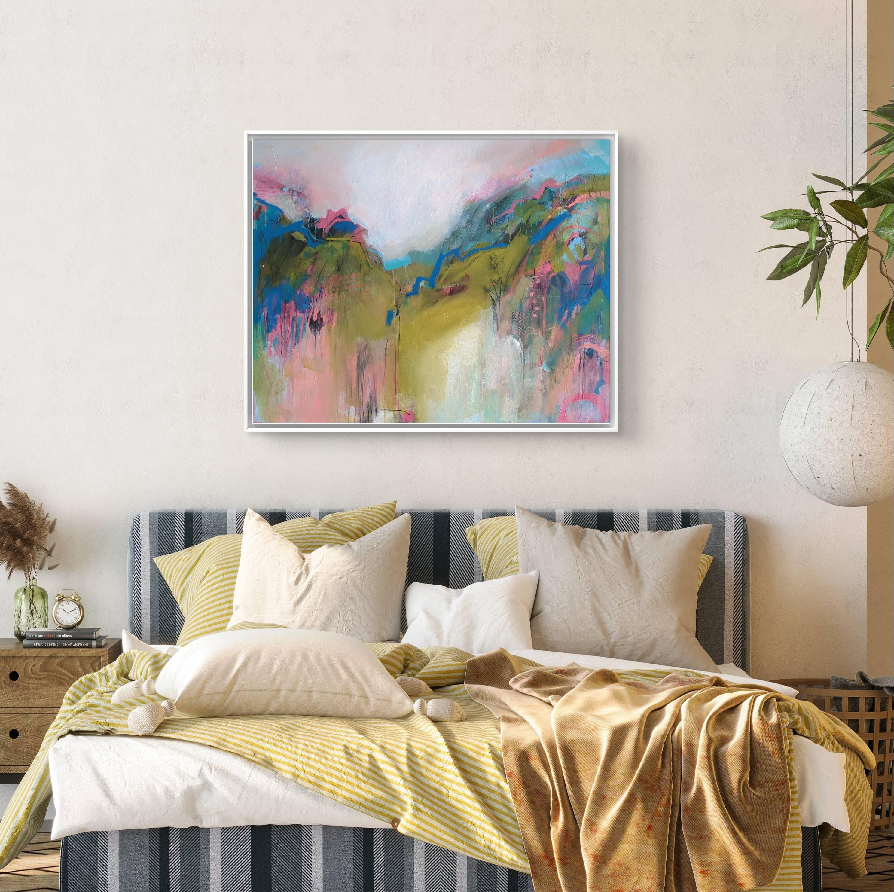 Primavera inquieta, Quadro originale, Paesaggio, Astratto, Arte astratta in vendita 3
