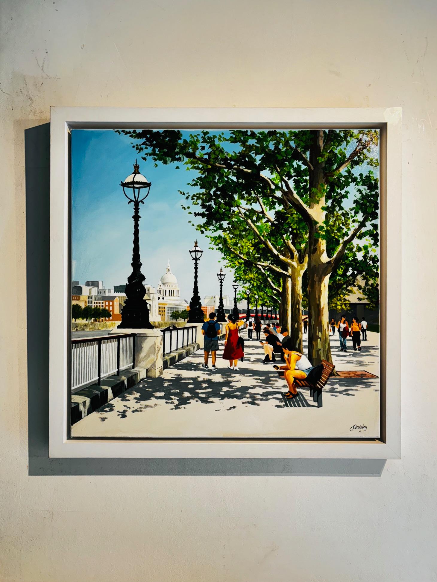 Dappled Light, Southbank - Original Stadtbild - Zeitgenössischer Realismus Kunst im Angebot 1