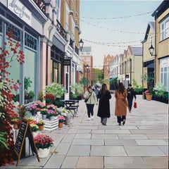Pavilion Rd, Chelsea - original cityscape painting -contemporary realism art