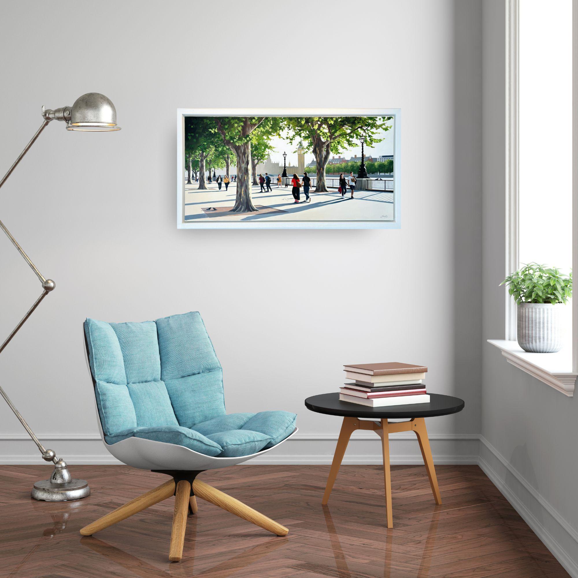 This exceptional artwork is currently on display and available for sale at Signet Contemporary Art Gallery and online. 

Immerse yourself in the vibrant pulse of a September afternoon with this evocative cityscape. Captured through the lens of